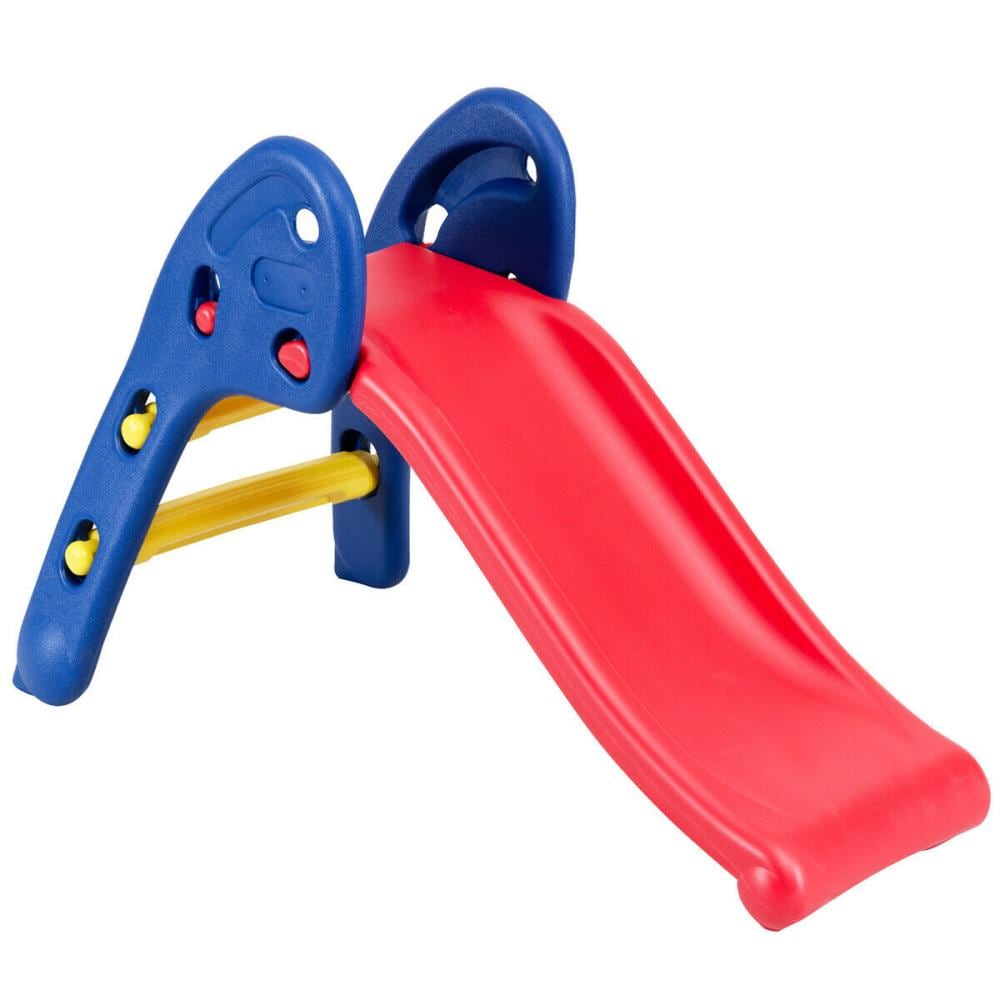 Folding Compact Slide Kids Child Outdoor Indoor Toddler Play Fun Toy Yard Gifts 