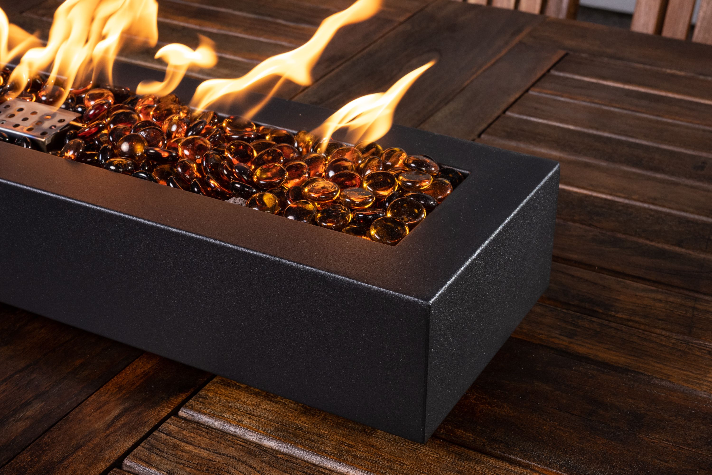 Lara 20 in. x 7 in. x 8.1 in. Rectangle Table Top Fire Bowl