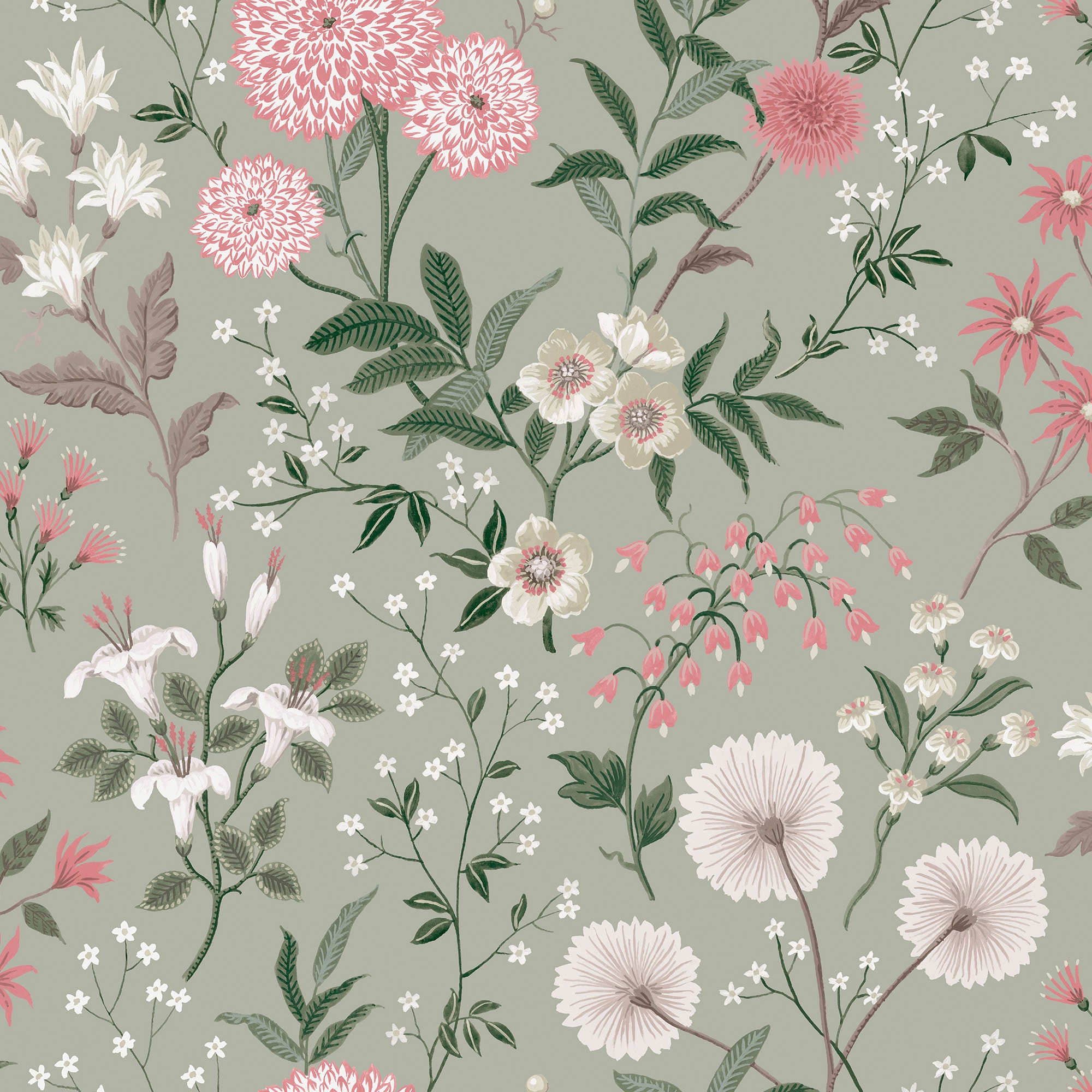 Laura Ashley Laura Ashley Otterham Garden Pistachio Wallpaper