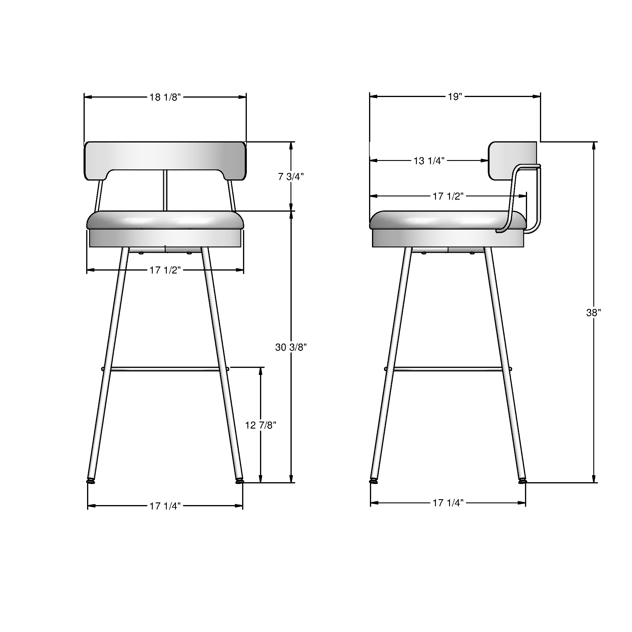 Amisco 44582-30WE/1B25EUF4 stools - View #7