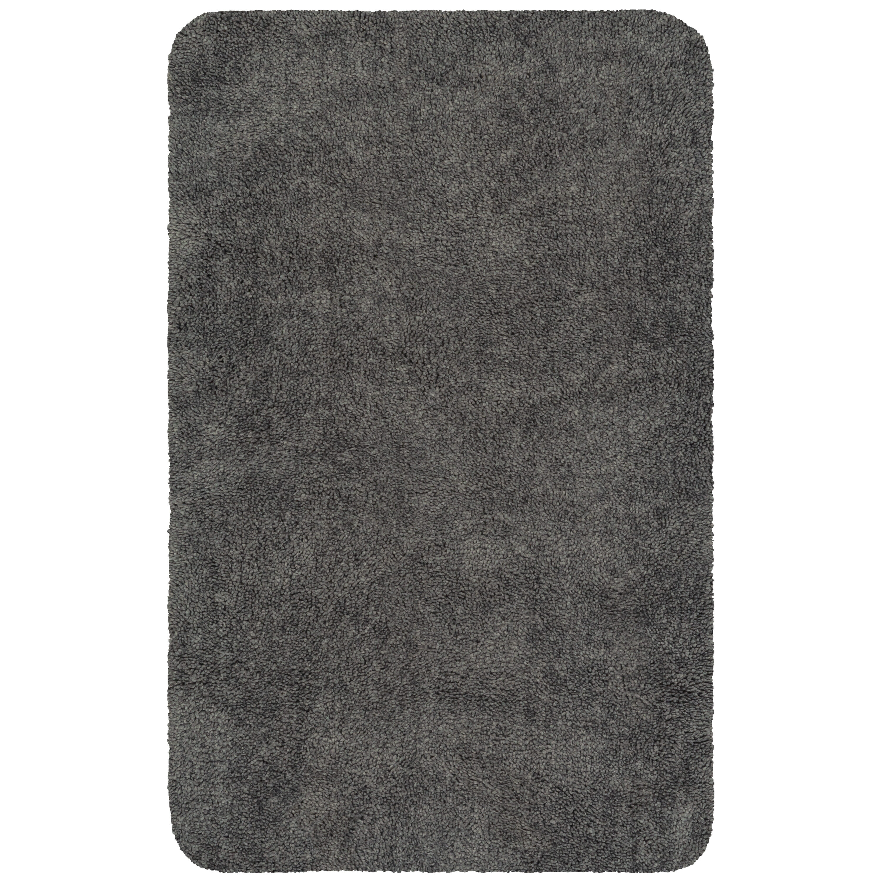 allen + roth 20-in x 32-in Dark Gray Polyester Bath Mat in the