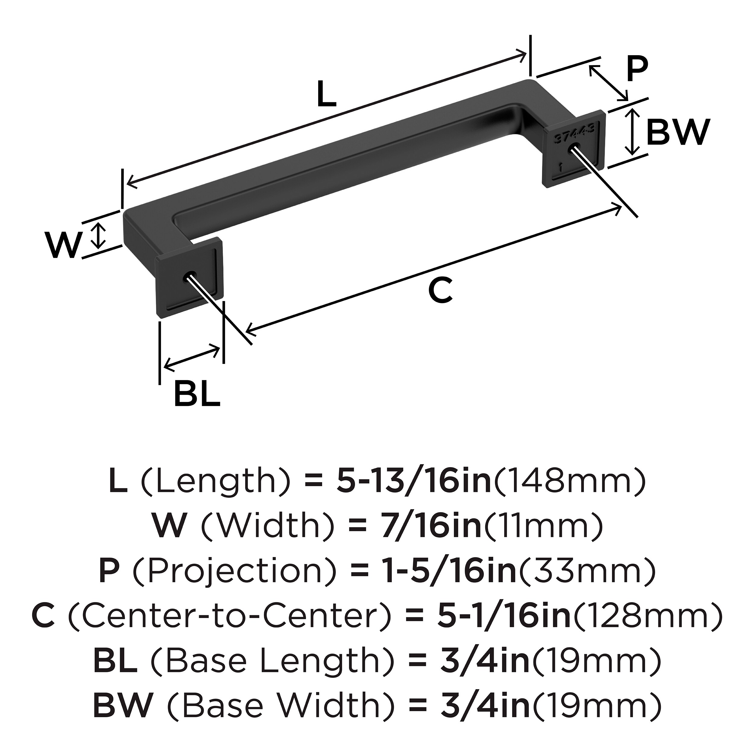 Amerock BP37443MB Cabinet-Pulls - View #4