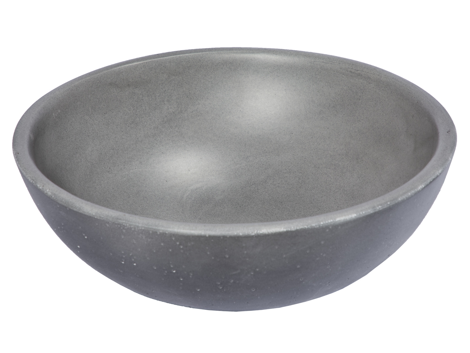 Eden Bath Concrete Vessel Round Modern Dark Gray Bathroom Sink (14.2-in ...