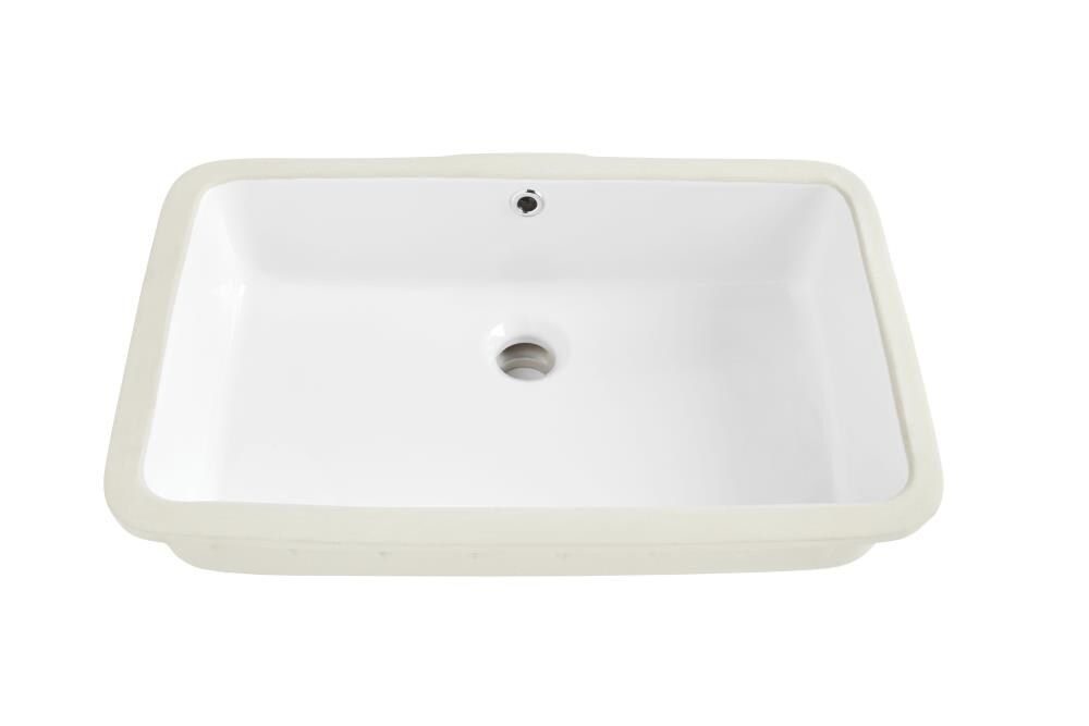 SINKOLOGY Refine White Undermount Rectangular Bathroom Sink With   11555126 