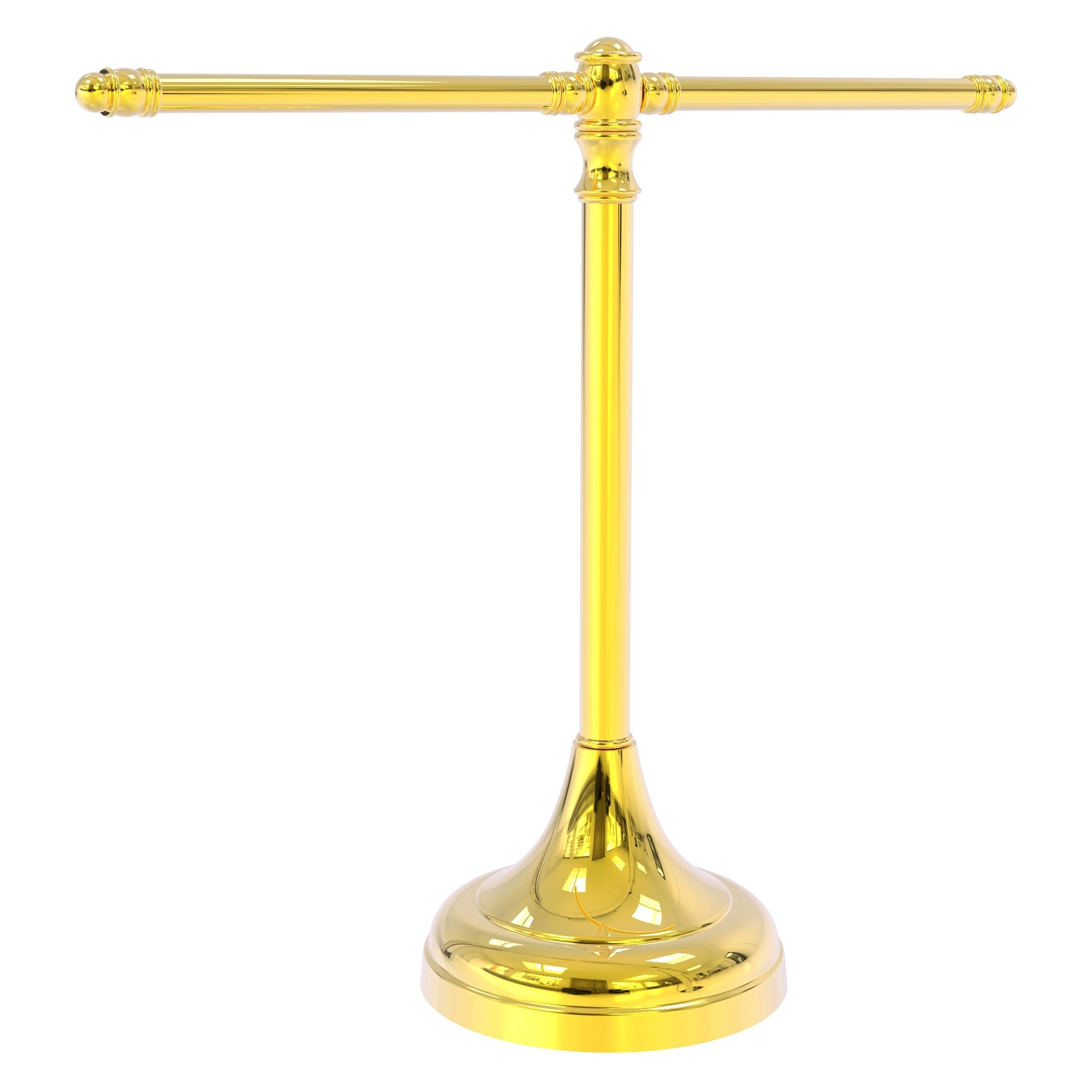 Allied Brass CL-11-PB Carolina Polished Brass Freestanding Towel Rack 14.3-Inches x 16-Inches x 5.5-Inches