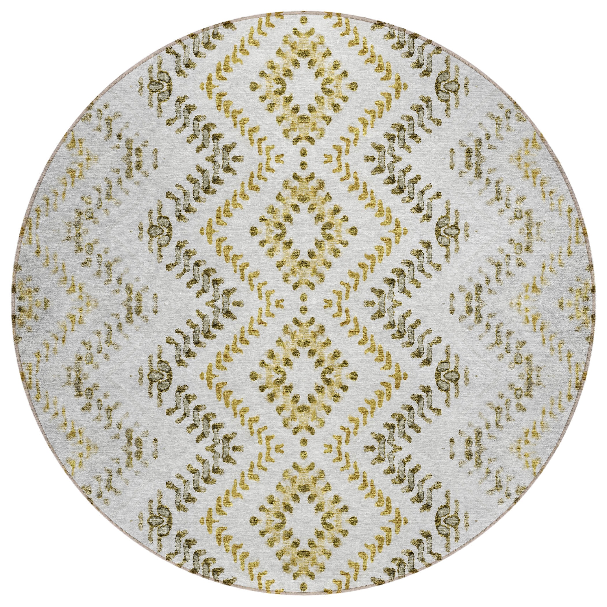 Addison Rugs ACN684TP8RO Chantille ACN684TP 8 x 8 (ft) Polyester Taupe Round Indoor/Outdoor Geometric Machine washable Area rug