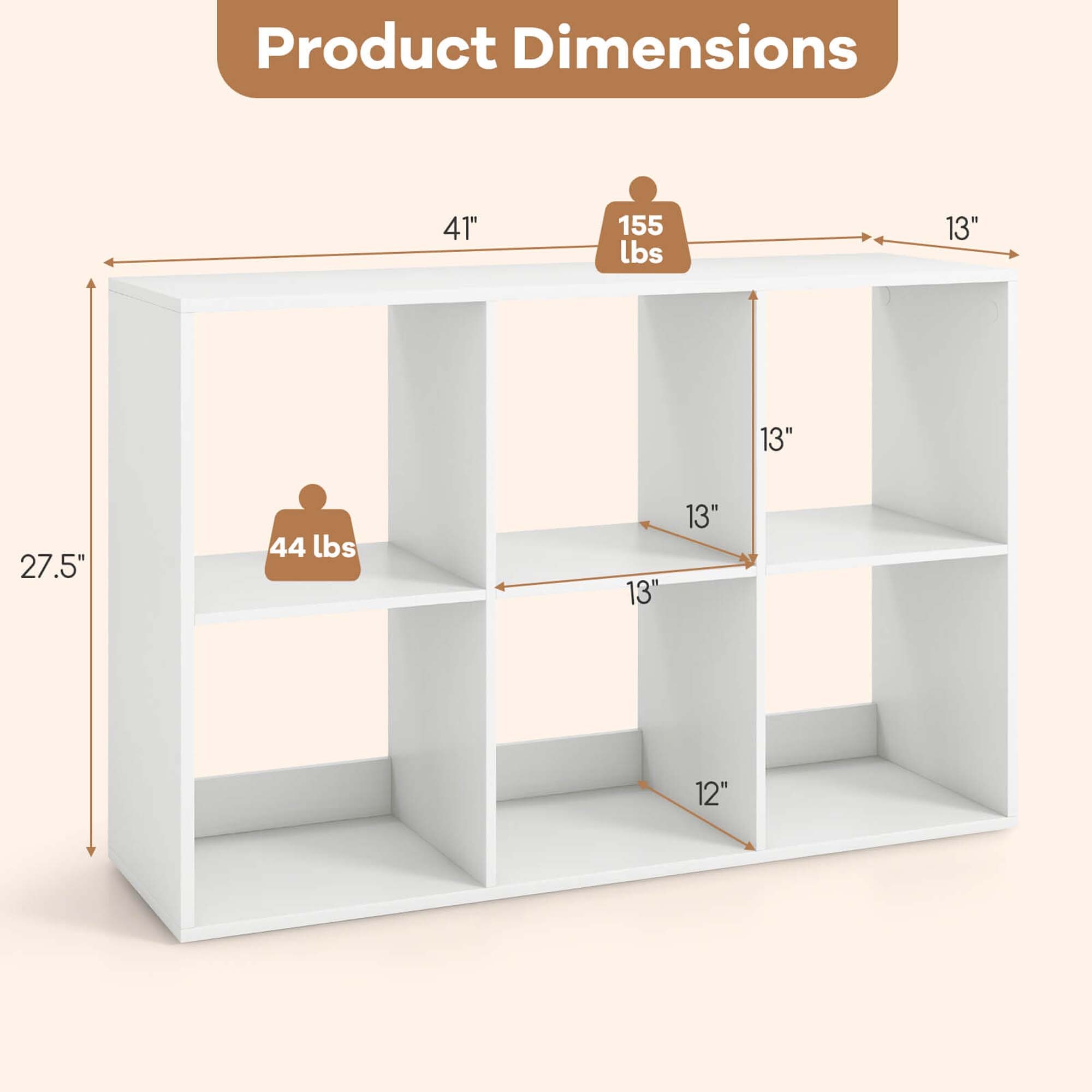 Costway HCST05549 bookcases - View #3