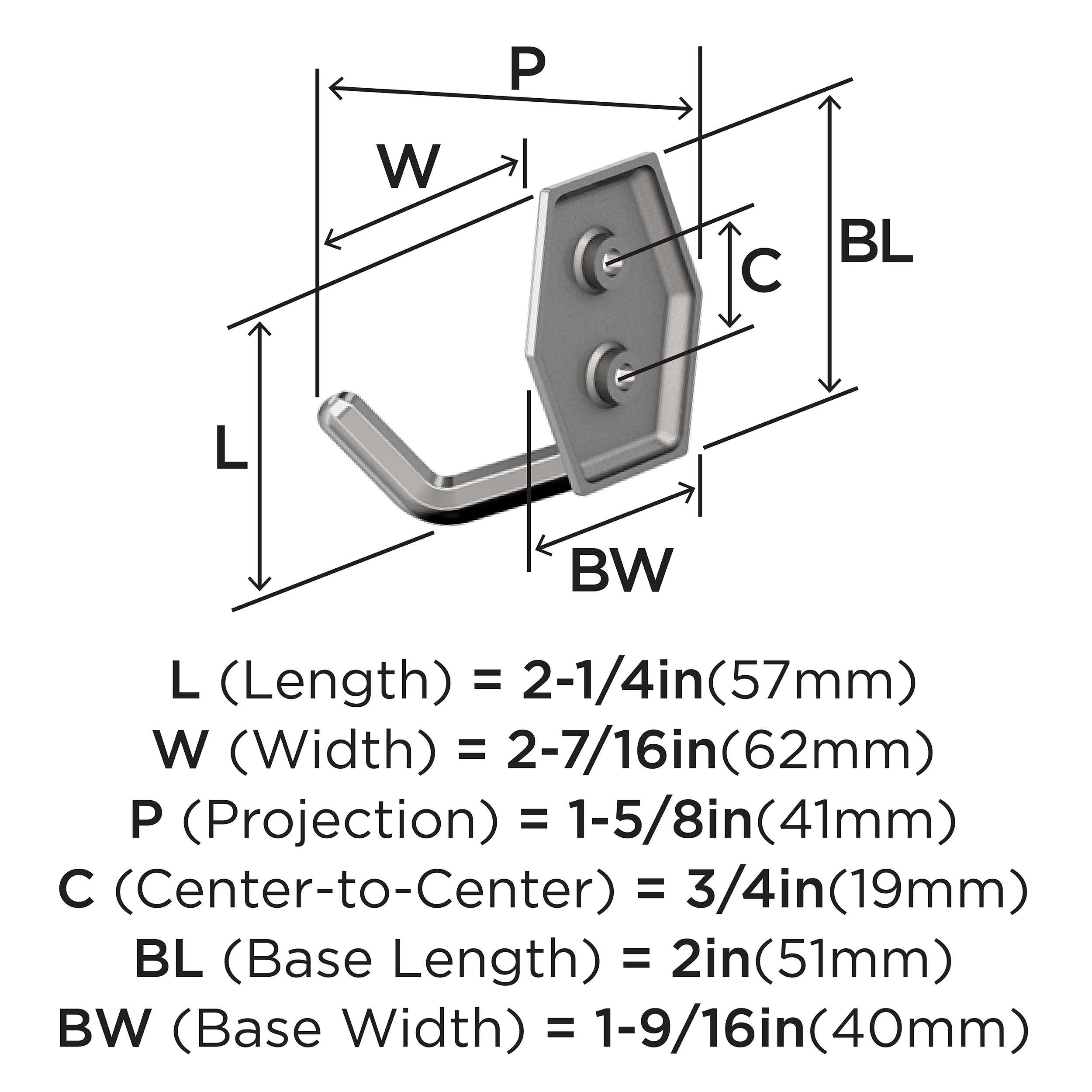 Amerock H3700826 Decorative-Wall-Hooks - View #4