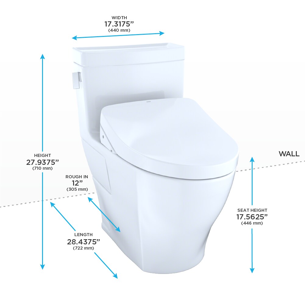 TOTO WASHLET+ Legato Cotton White Chair Height Soft Close Bidet