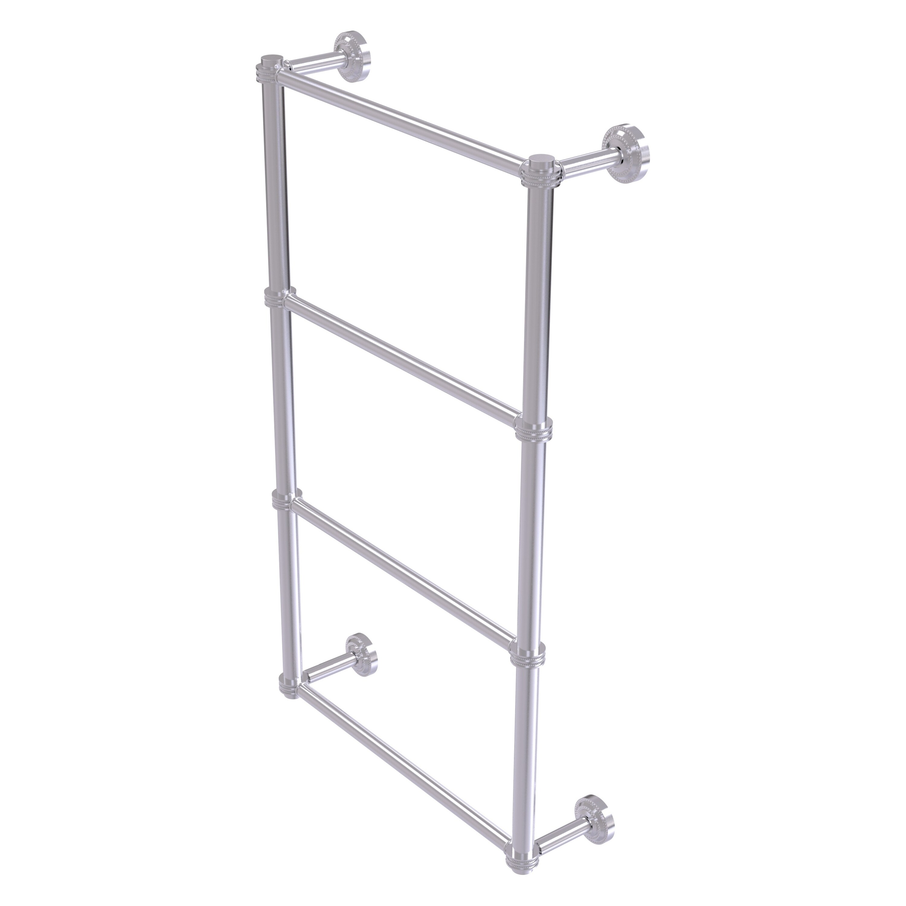 Allied Brass DT-28D-30-SCH Dottingham 30-in double Satin Chrome Wall mount 4-tier Towel Bar