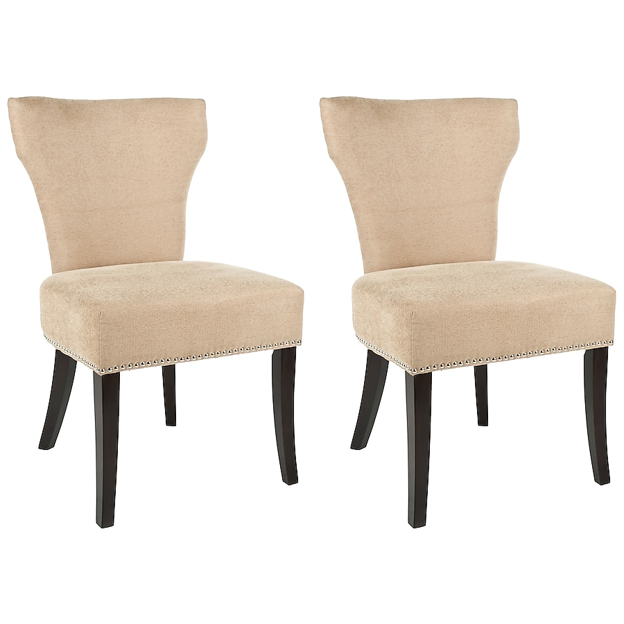 Safavieh Set of 2 Jappic Contemporary/Modern Cotton Upholstered Side Chair (Wood Frame) Safavieh Set of 2 Jappic Contemporary/Modern Cotton Upholstered Side Chair (Wood Frame)