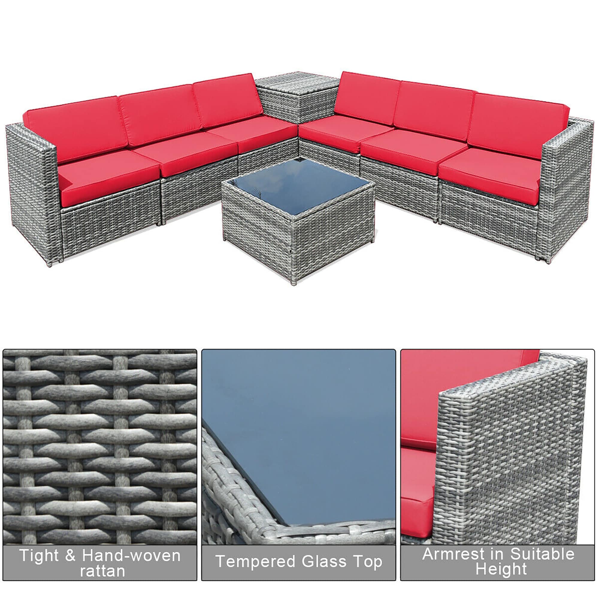 CASAINC CN-WFQ004-GRD Patio-Conversation-Sets - View #5