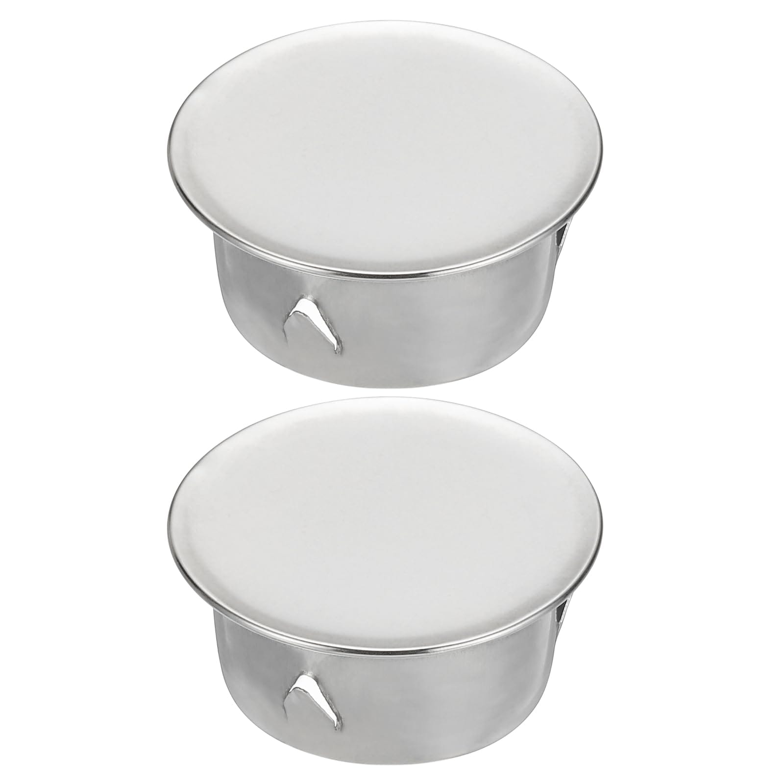 Ahfiwaso 2 pcs Stainless Steel Chimney Hole Cap 2 Inch Adjustable Flue Pipe Cover for Kitchen Bathroom Balcony Sewer Vent Fireplace Stove Pipe Silver