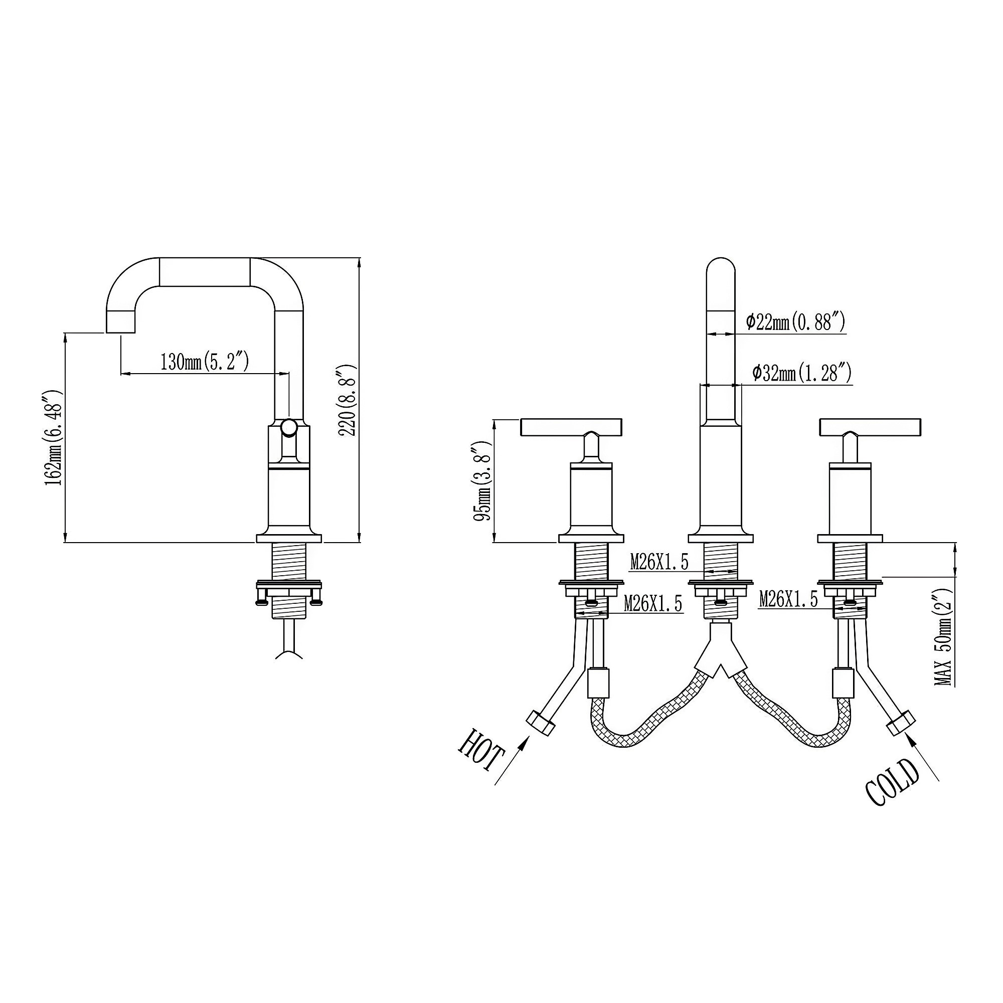Mondawe MD-S859MB Lavatory-Faucets - View #8