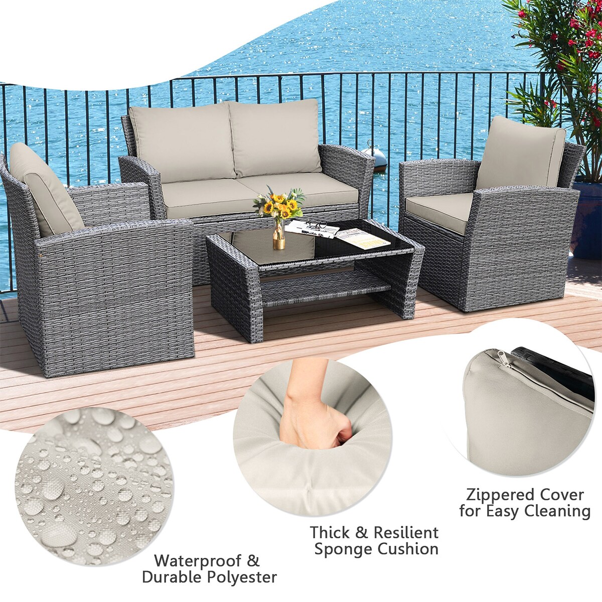 WELLFOR OUG67841ABN+ Patio-Conversation-Sets - View #15
