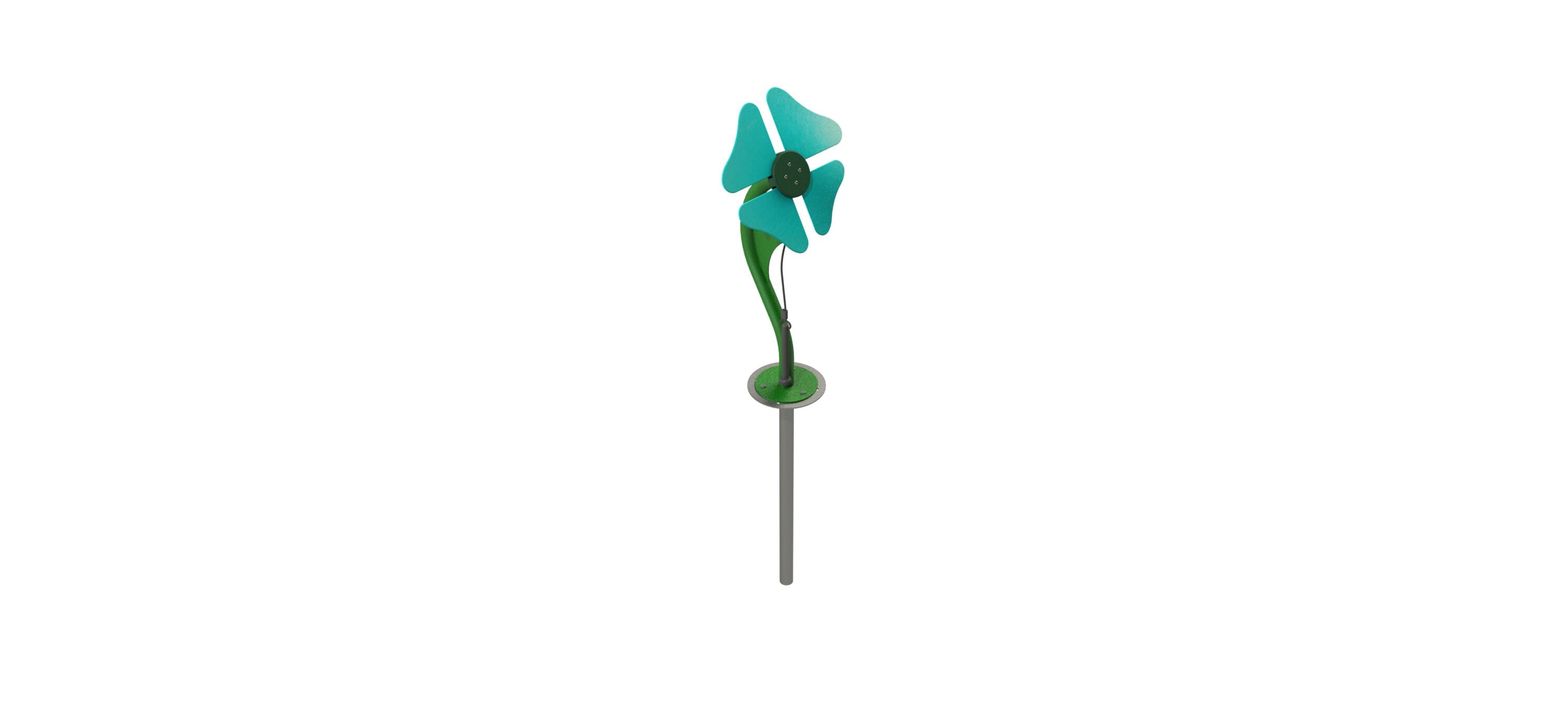 Turquoise Flower Plastic Playset - Musical Sound Garden with Anodized Aluminum Notes - C Major Diatonic - Alto/Soprano Range | - UltraPlay FWR-T-IG