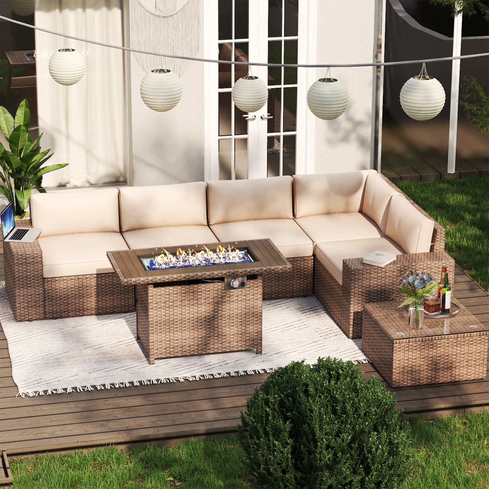AOXUN G12039BUAB+026BR-7 Patio-Conversation-Sets - View #8