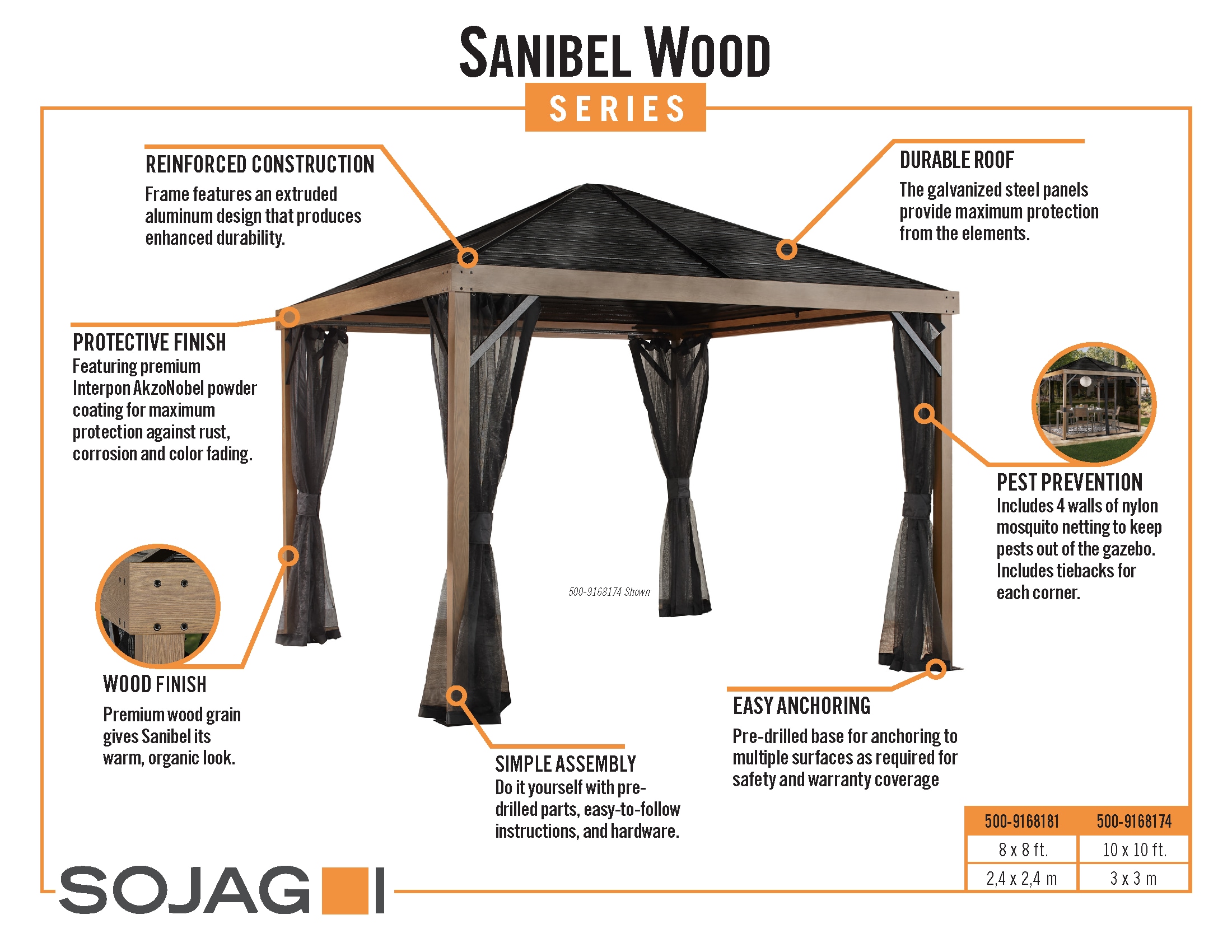 Sojag 500-9168174 Wood-Resin-Gazebos - View #8
