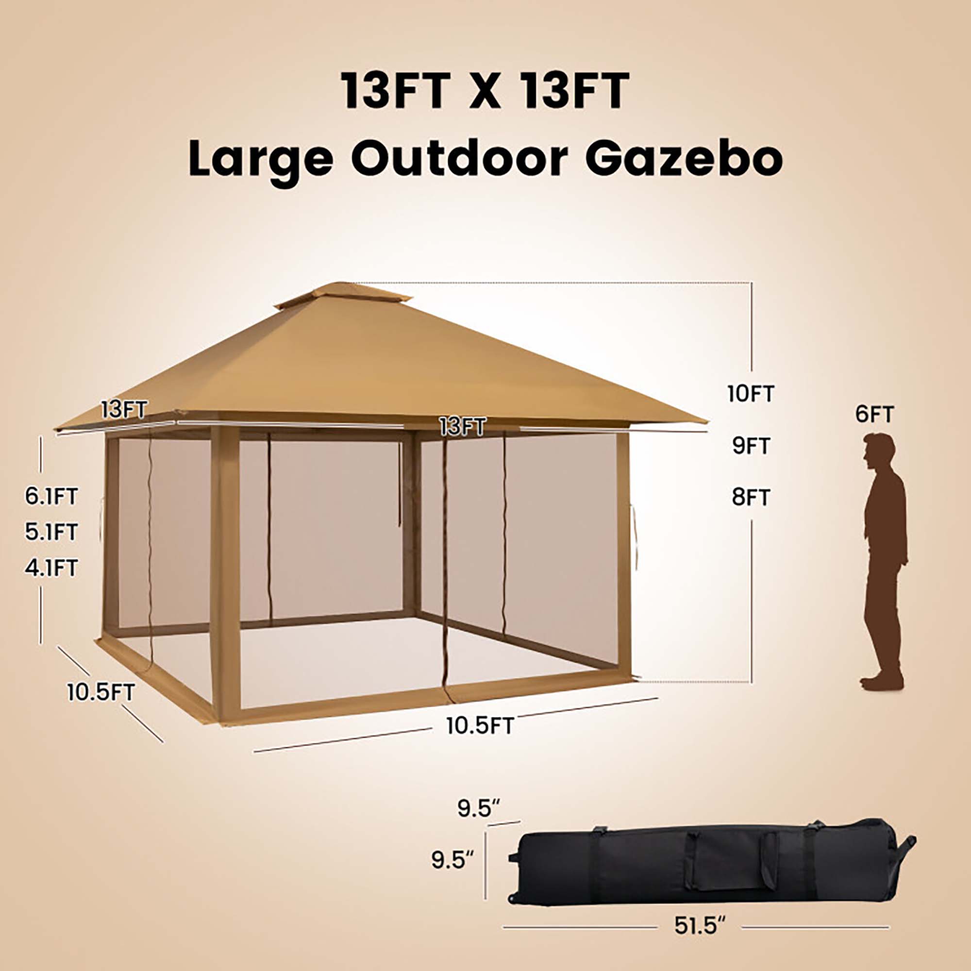 CASAINC CA014K-A Wood-Resin-Gazebos - View #4