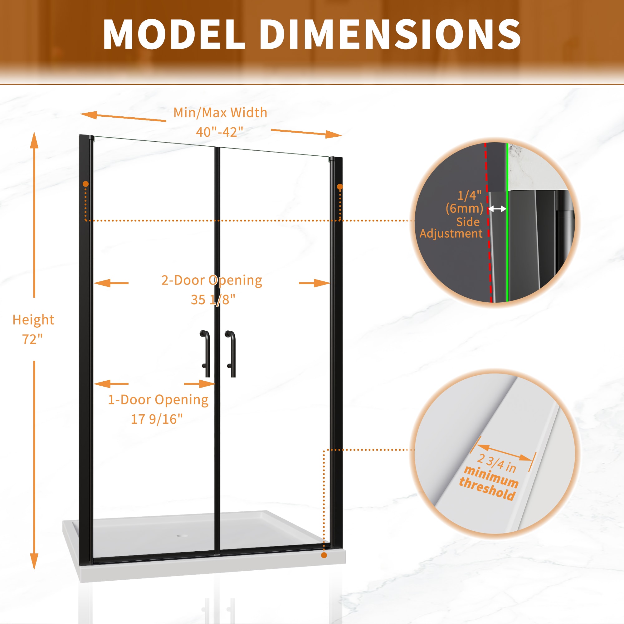 Forclover ESP9-4272MB Shower-Doors - View #6