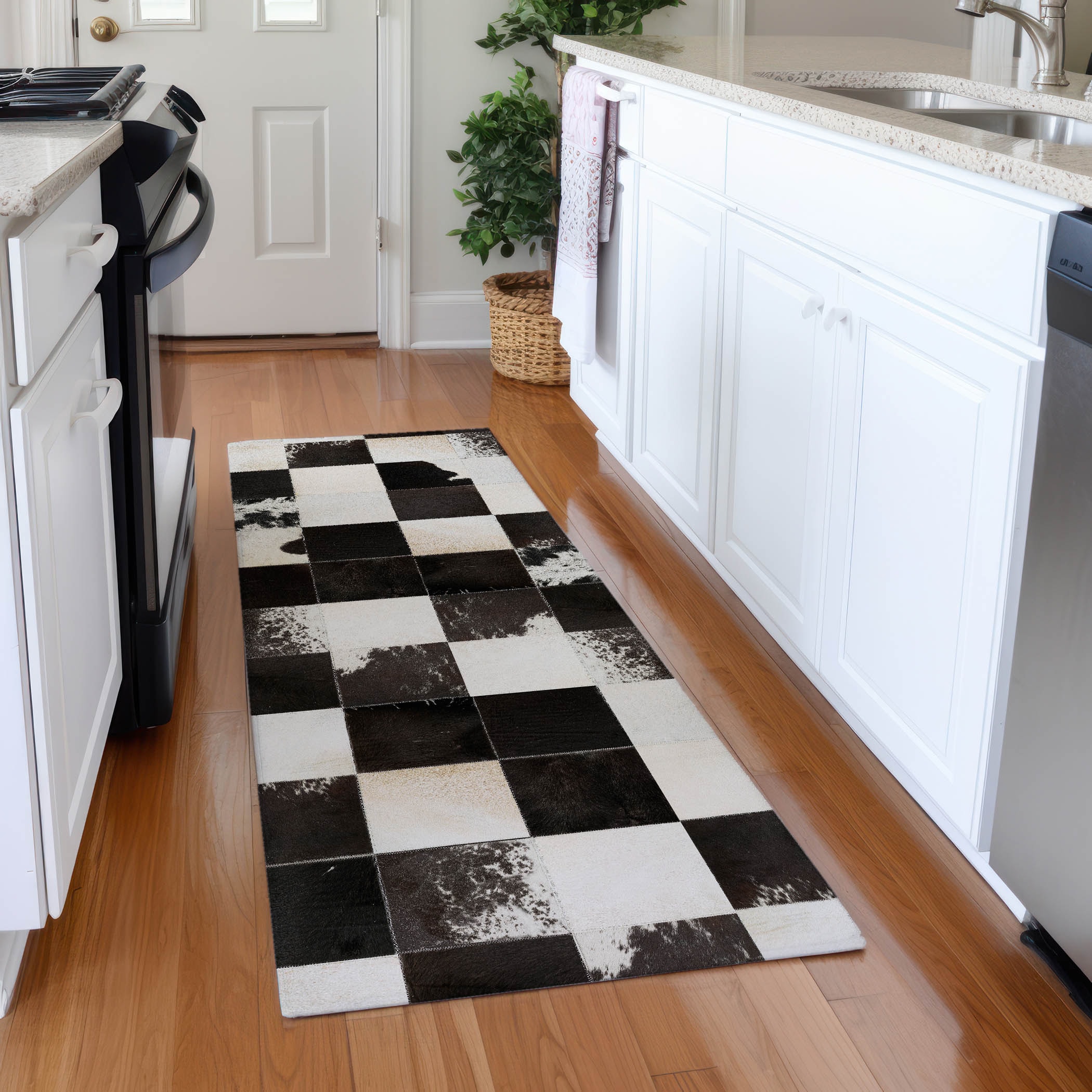 Addison Rugs AMF105BK2X8 Mayfield AMF105BK 2 x 7 (ft) Loomed Polyester Black Rectangular Indoor Abstract Machine washable Runner rug