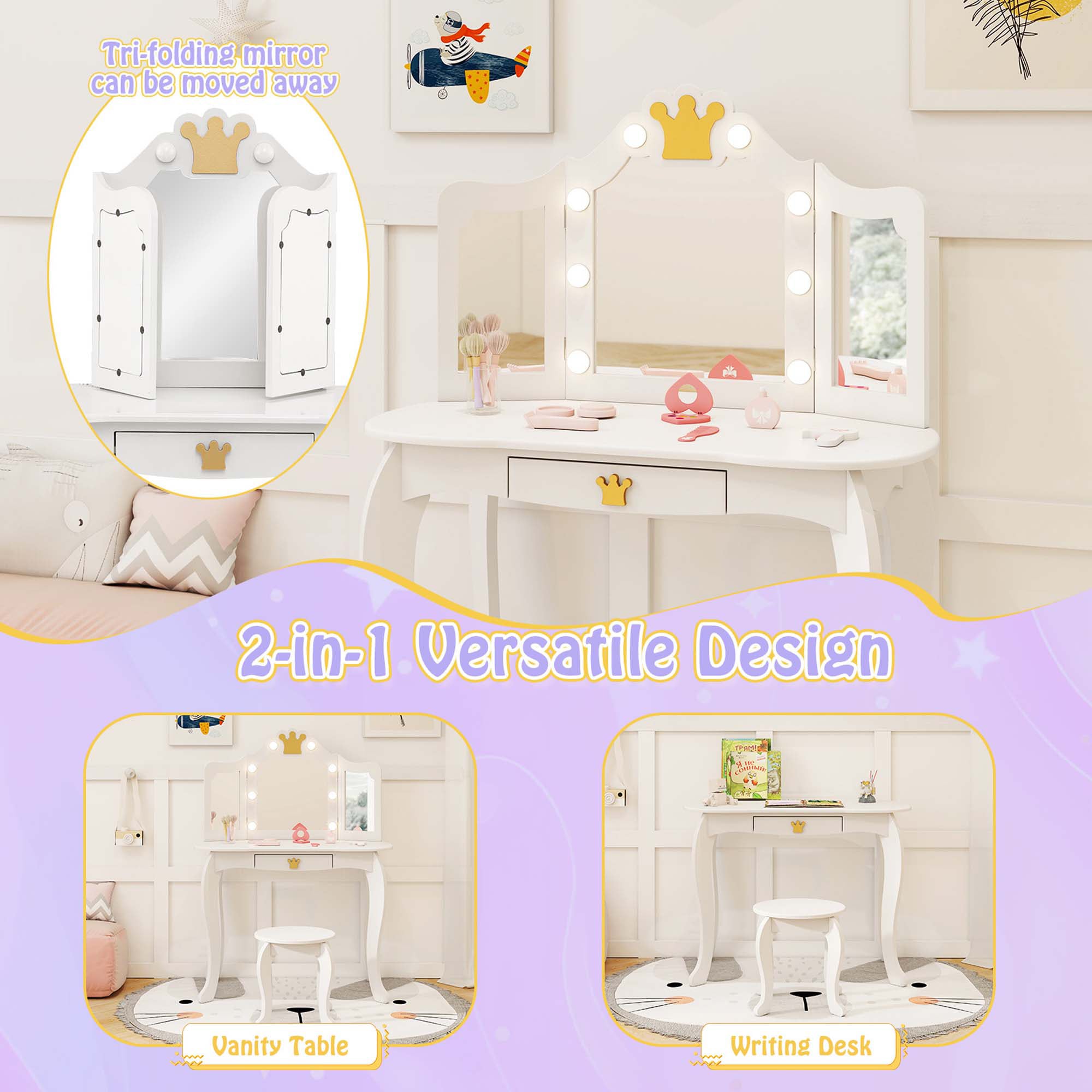 Costway HCST04643 Bedroom-Vanities - View #7