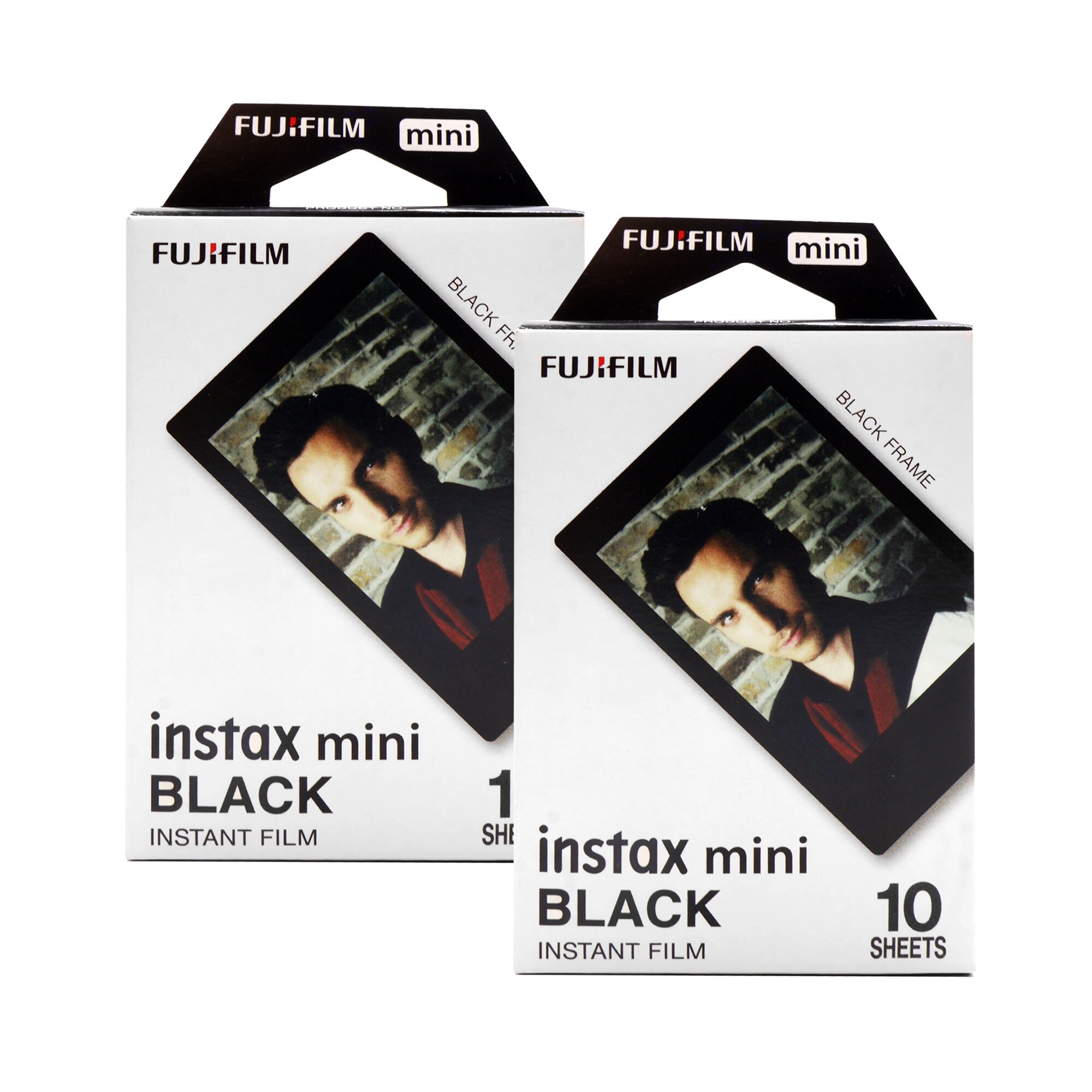 Fujifilm 2x  Instax Mini Instant Film Black 10 Exposures