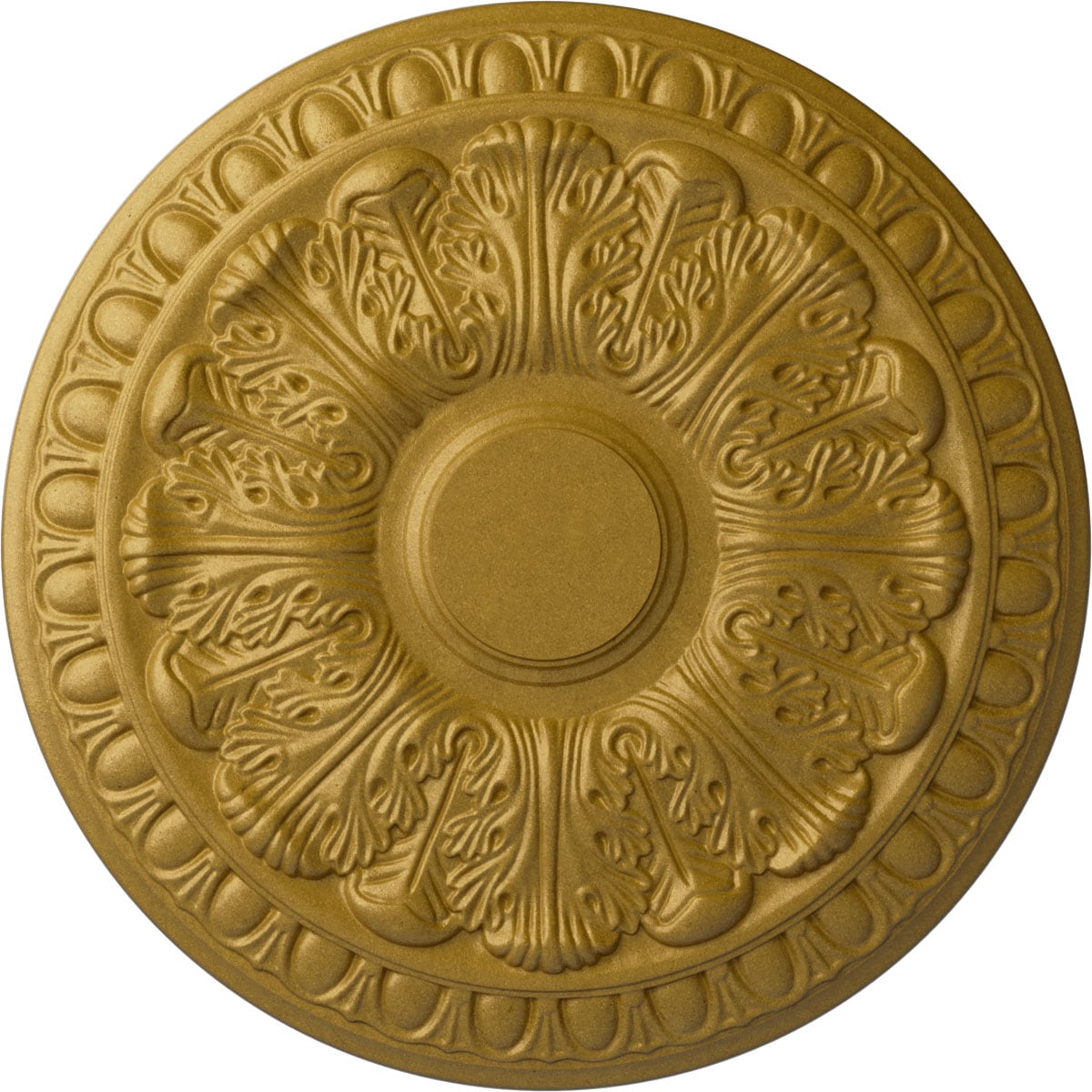 Ekena Millwork CM15CNPGS Colton 15.75-in W x 15.75-in L Painted Pharaohs Gold Polyurethane Whole Ceiling Medallion
