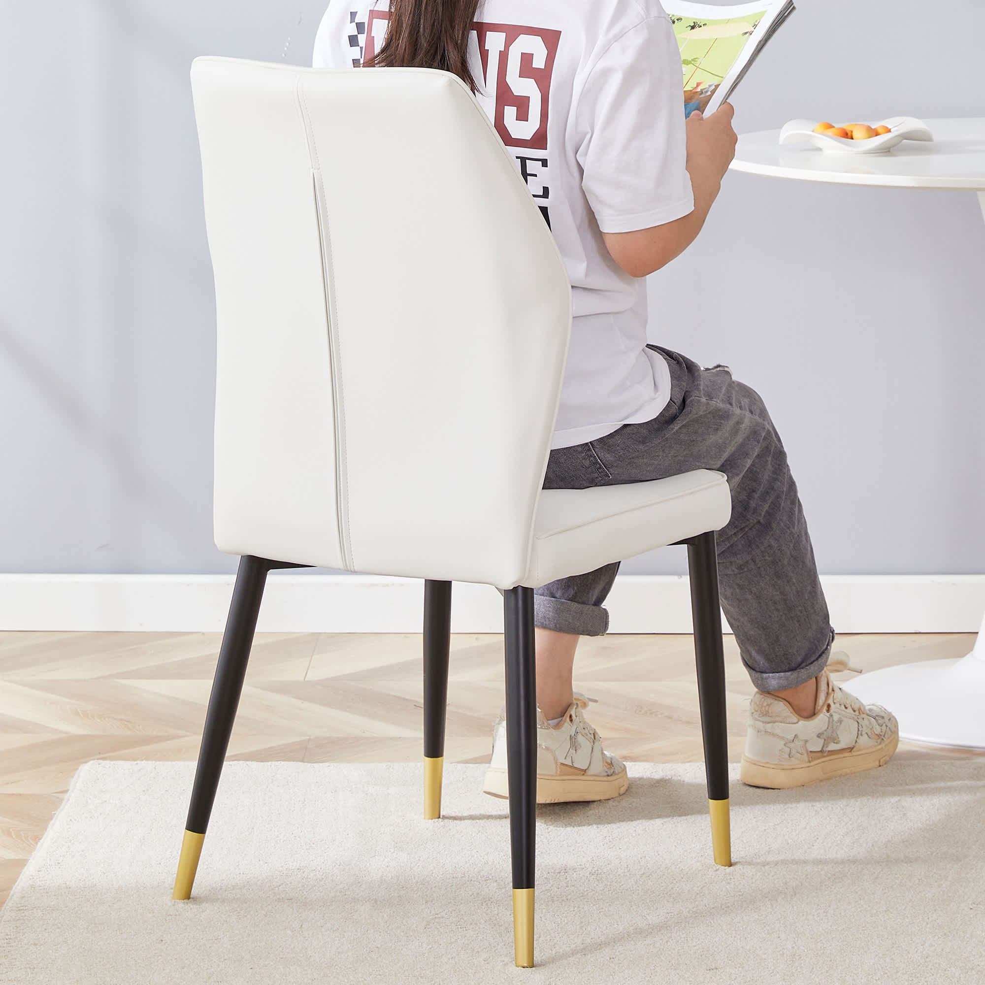 Vynxaria LEXY0087-DJCY-4WHI Dining-Chairs - View #7