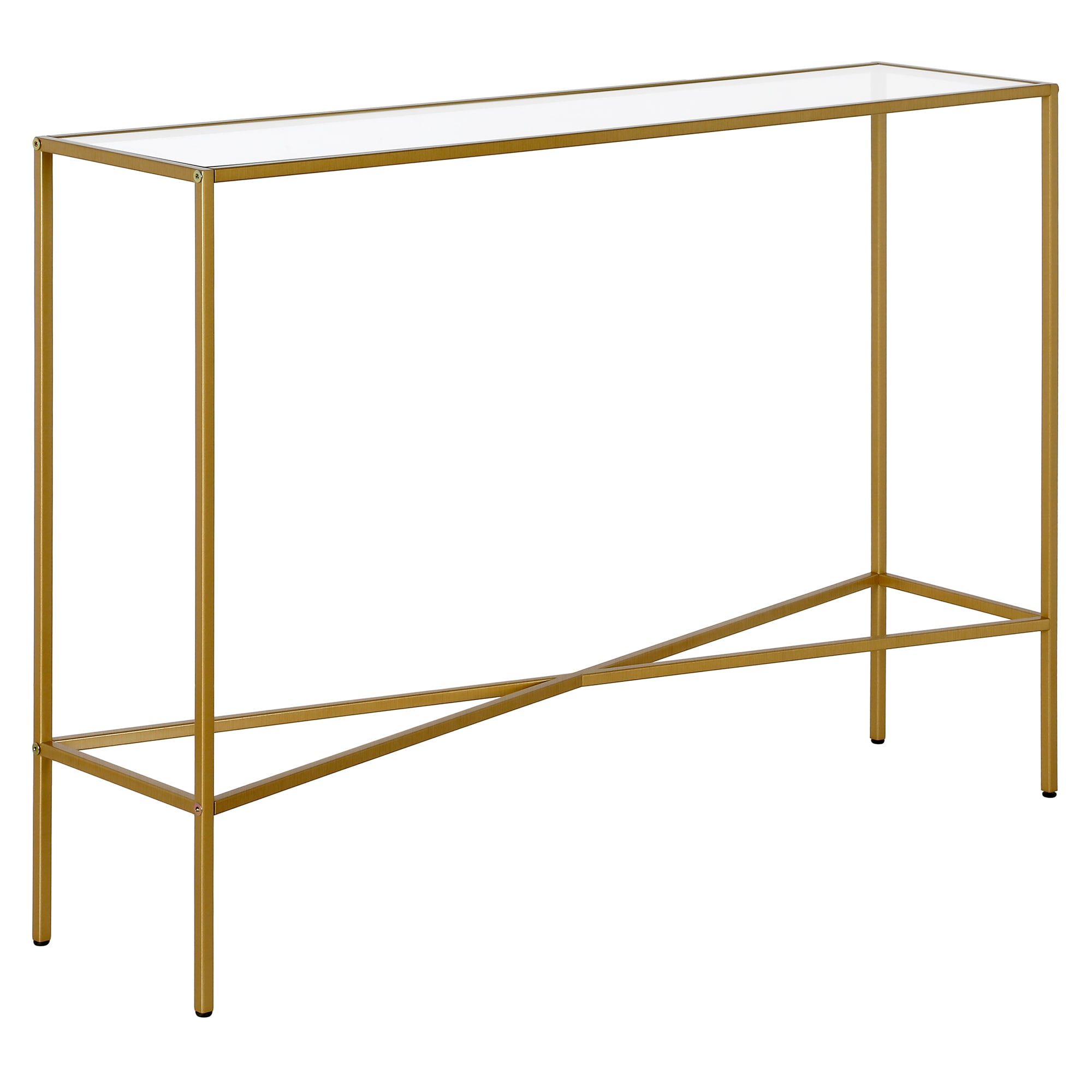 Hailey Home AT1279 Henley Industrial Brass Console table