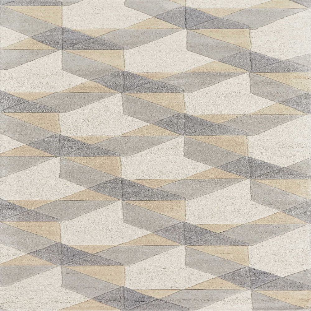 HomeRoots 354088 Bernadette 2 X 7 (ft) Rag Wool Ivory Gray Indoor Abstract Runner Rug