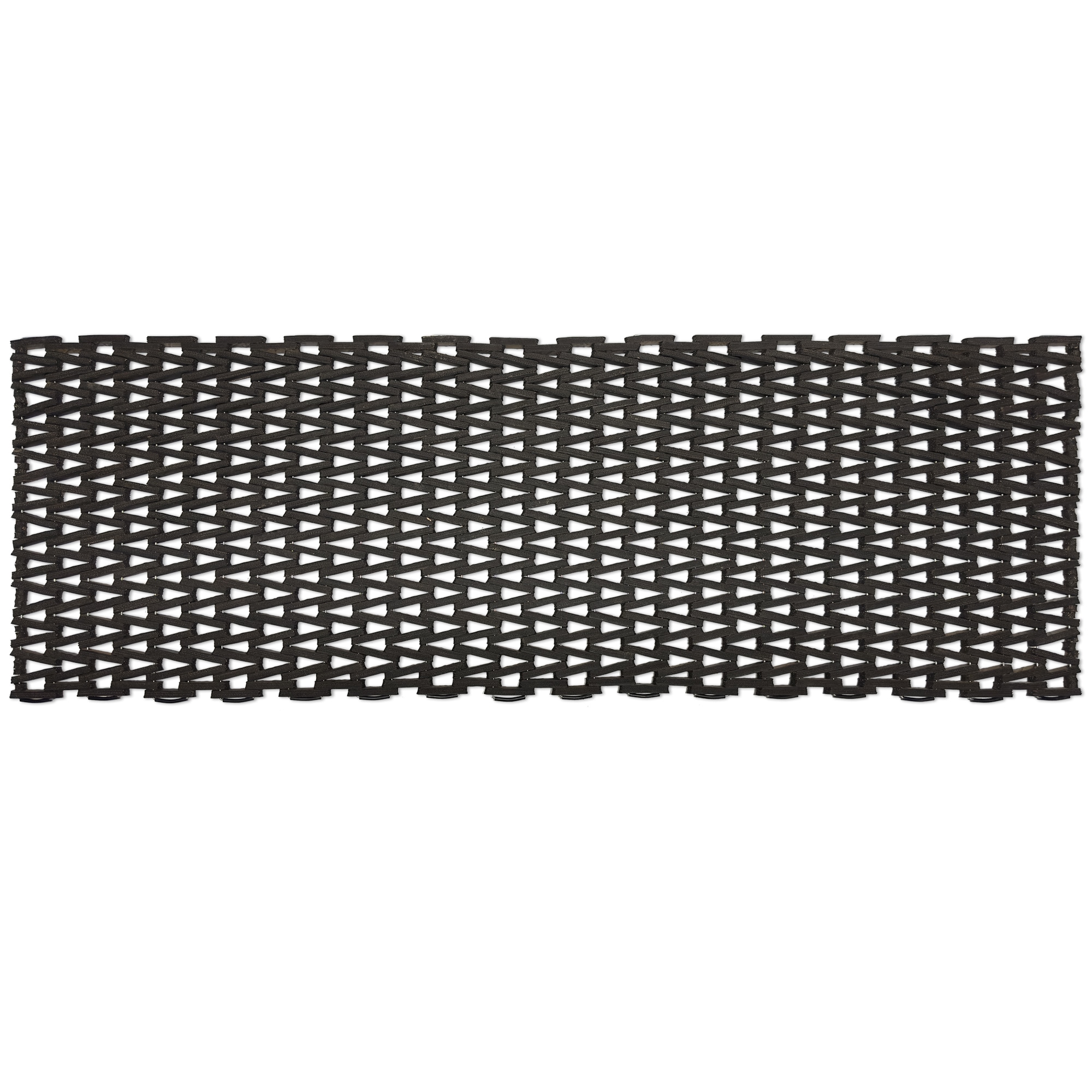 Durable Corporation 108H2460 2-ft x 5-ft Black Recycled rubber Rectangular Outdoor Decorative Home Door mat