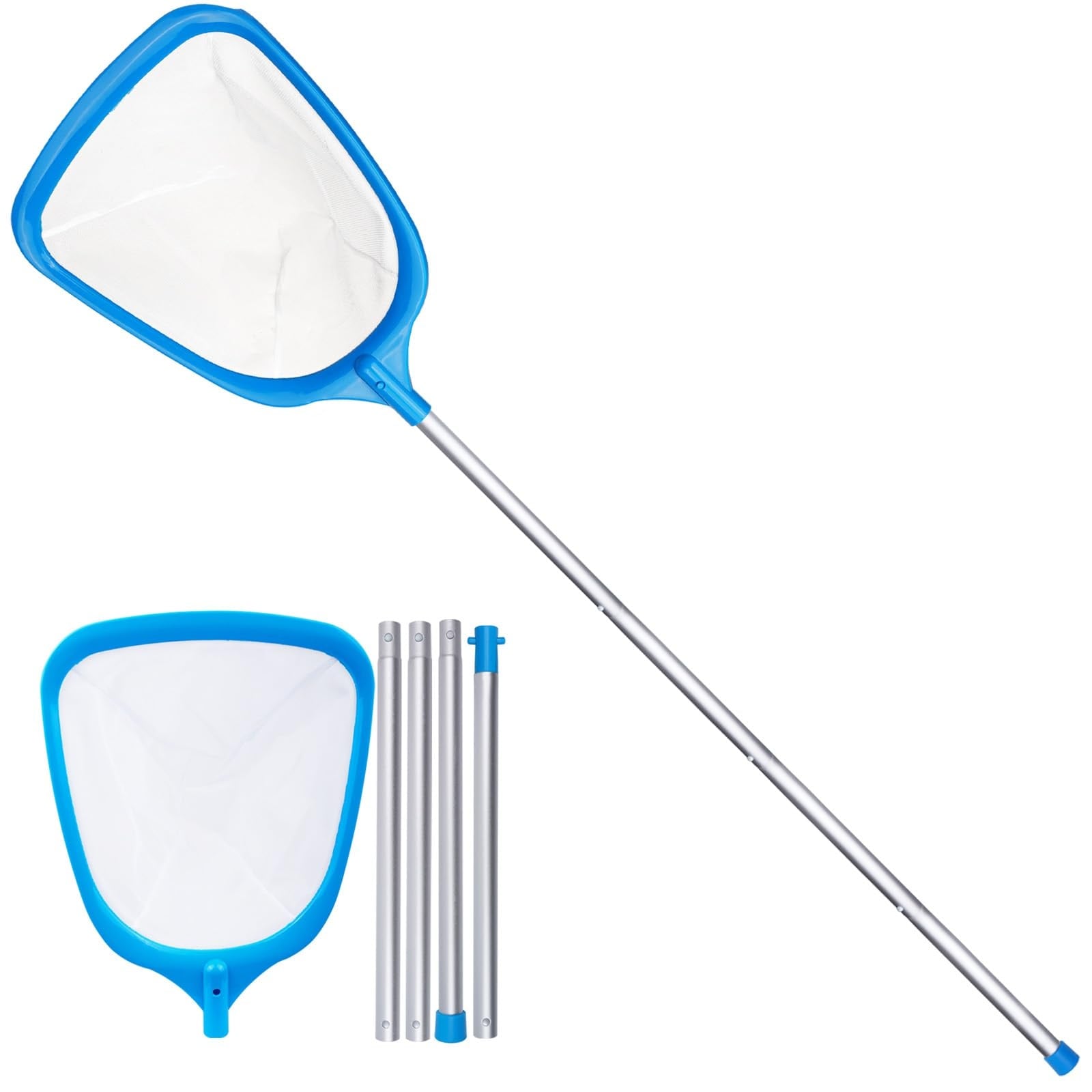 ITOPFOX Hot Tub Skimmer Spa Net with 5ft Aluminum Pole Ultra Fine Mesh Net for Small Above Ground Pools Lightweight Handy Leaf Skimmer for #L05IT09078