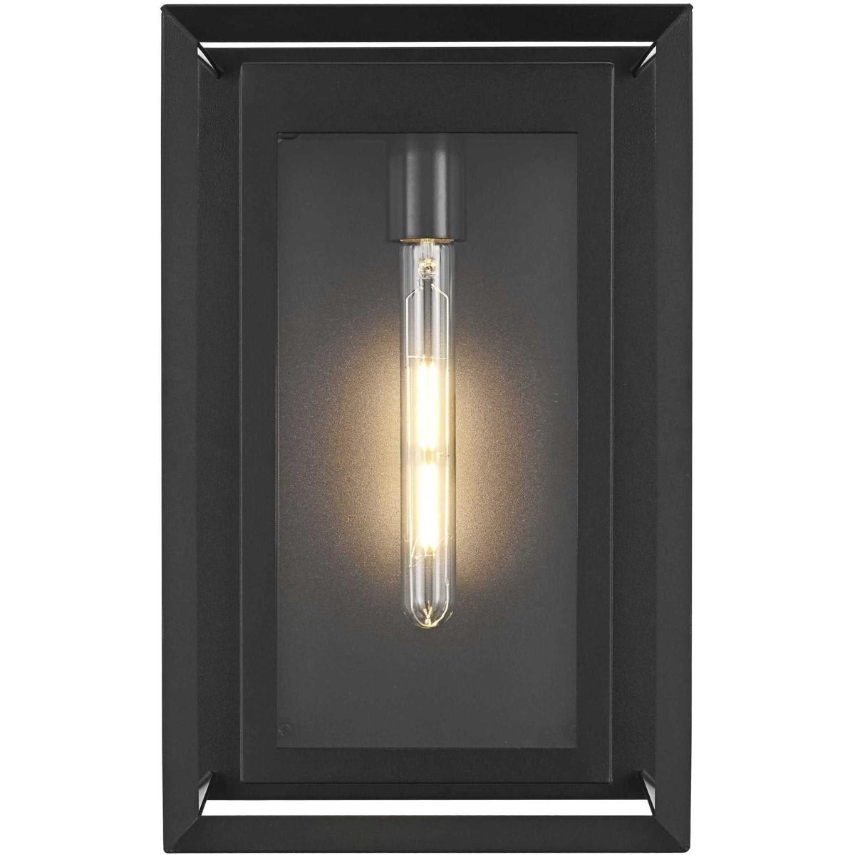 Elegant Lighting 2845081 OD355W16BK Etting 1 Light 16 inch Black Outdoor Wall Sconce