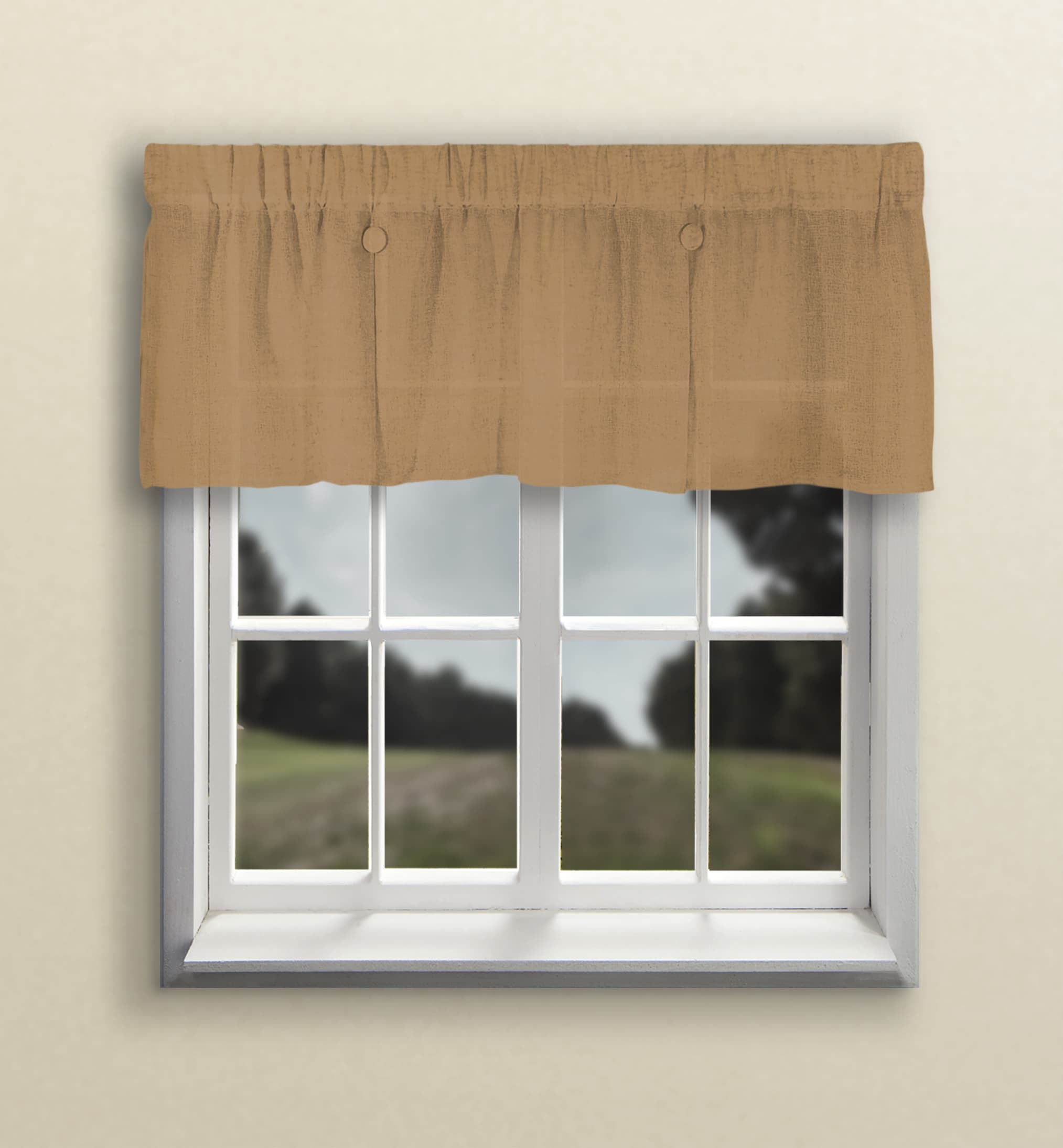 Ricardo Trading 06500-76-015-44 15-Inches Toffee Sheer Rod pocket Single curtain panel