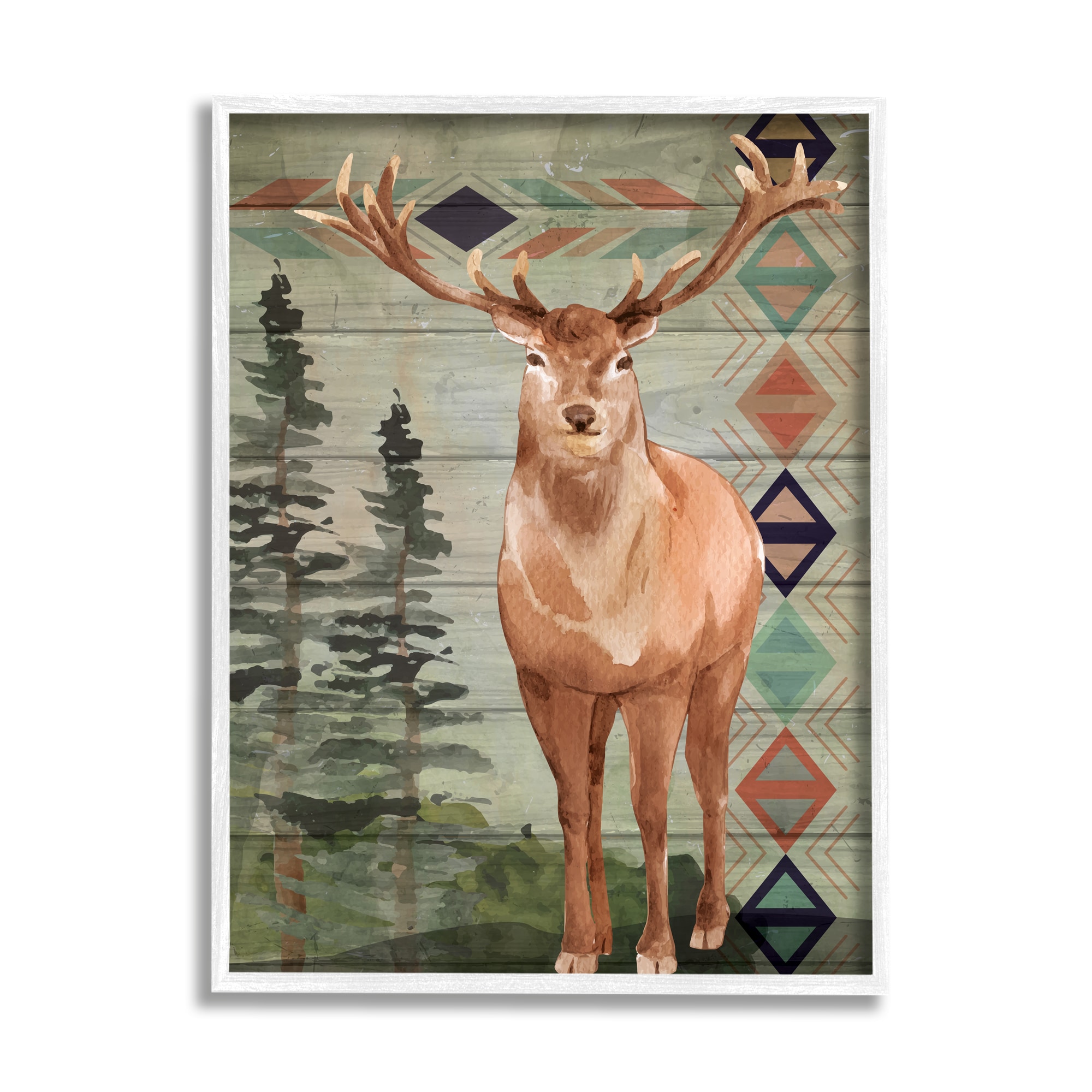 Stupell Industries AF-065-WFR-24X30 Nd Art Framed 30-in H x 24-in W Animals Print