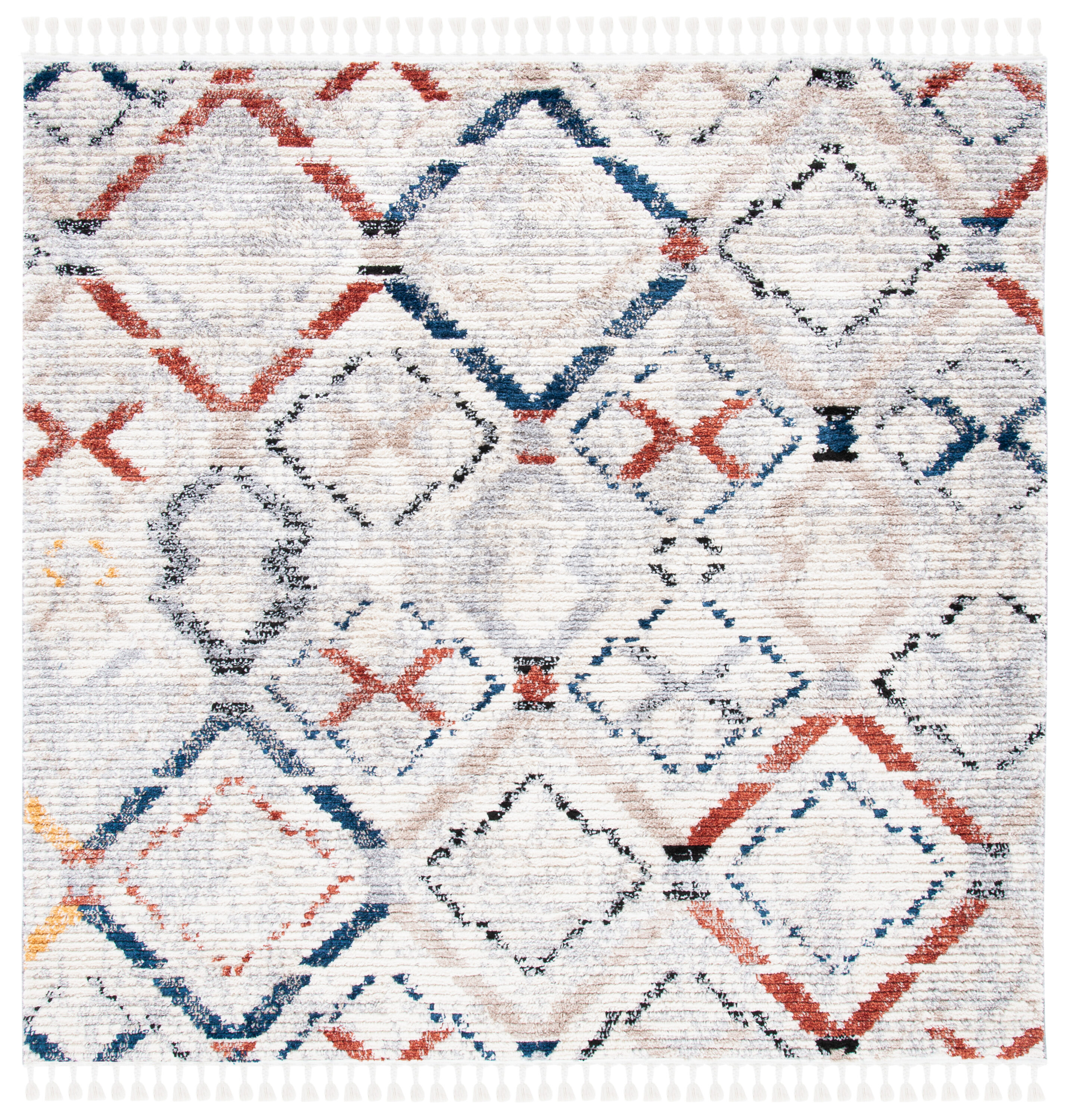 Morocco 838F Grey/Navy 7 X 7 Area Rug