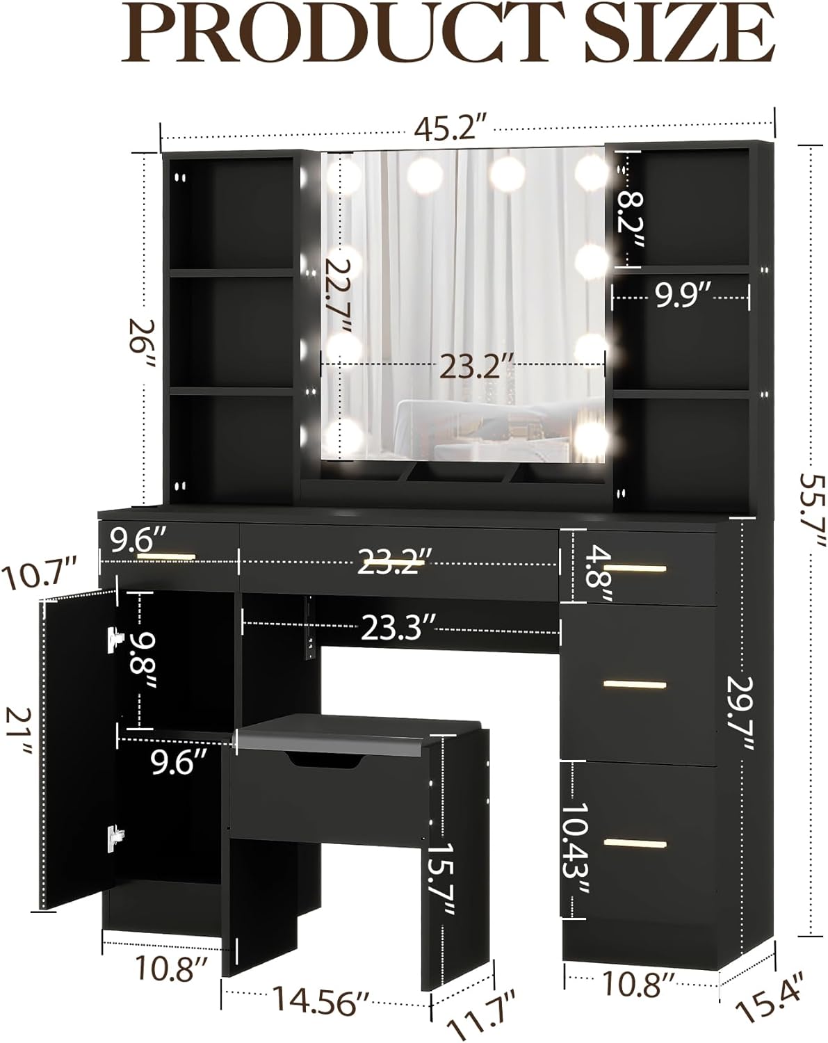 Qeetex LSNL013 Bedroom-Vanities - View #4