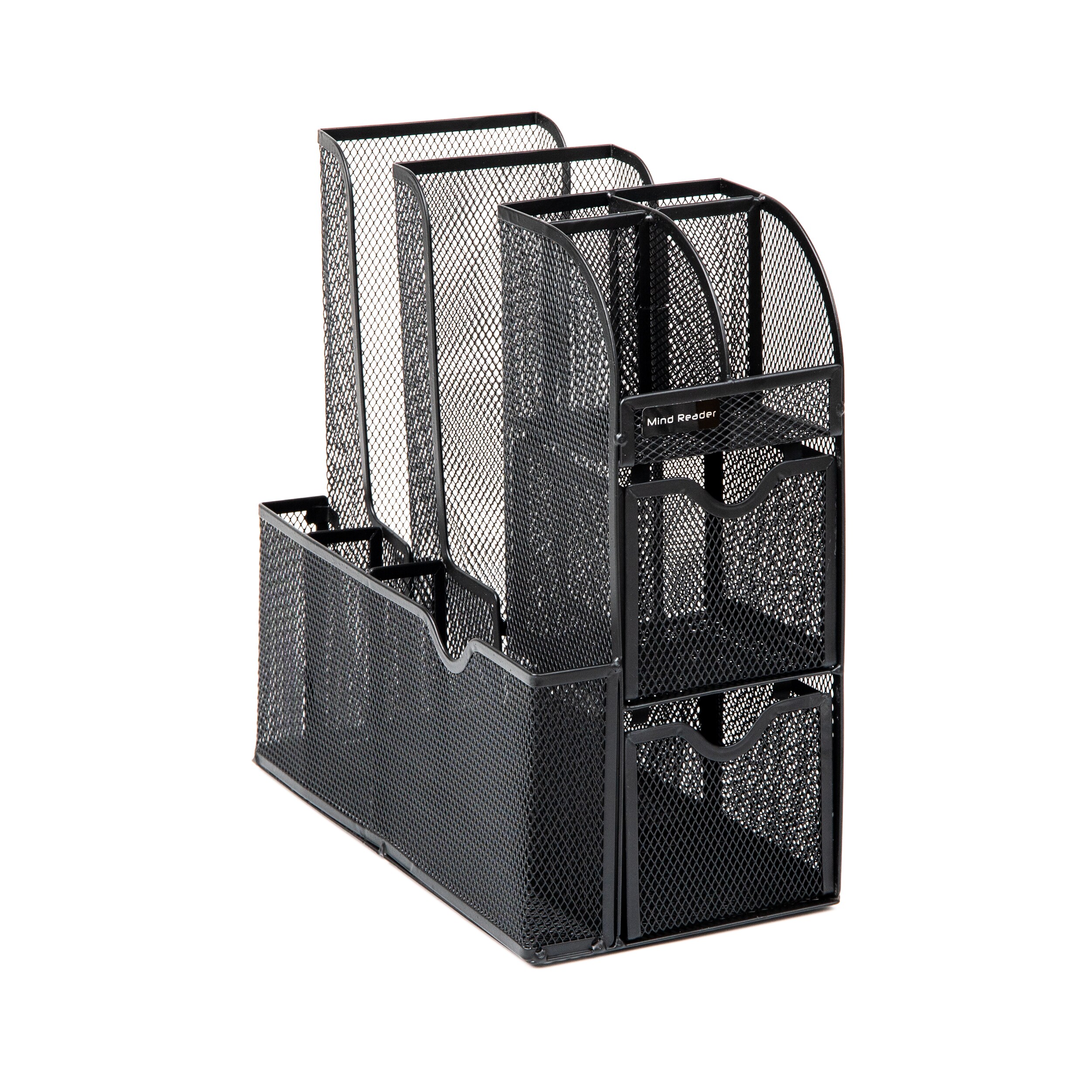 Black Metal 11-Compartment Coffee and Condiment Organizer