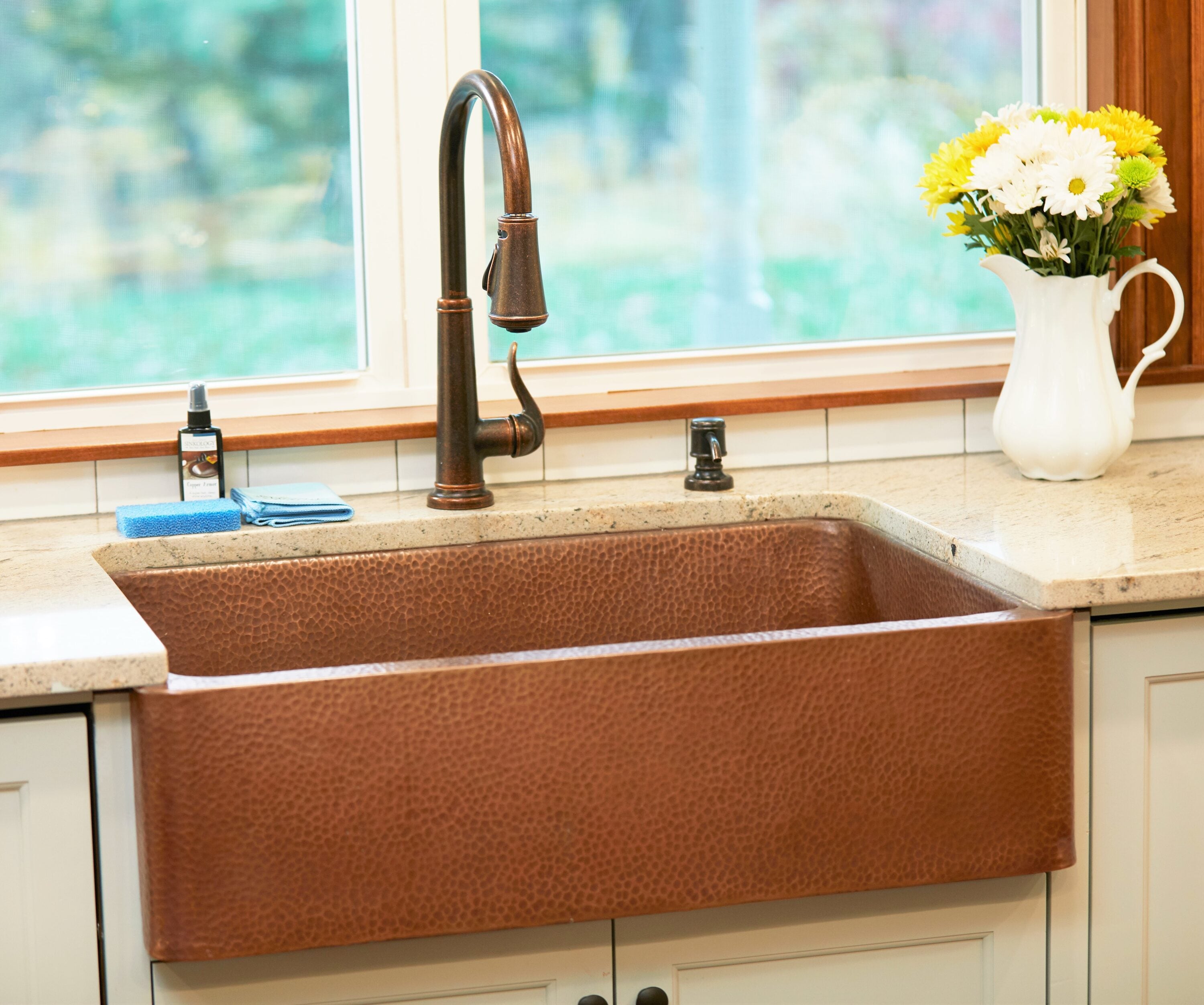 SINKOLOGY SK302-30AC Lange Undermount 30-in x 22-in Copper Single bowl 16 -Gauge Kitchen Sink