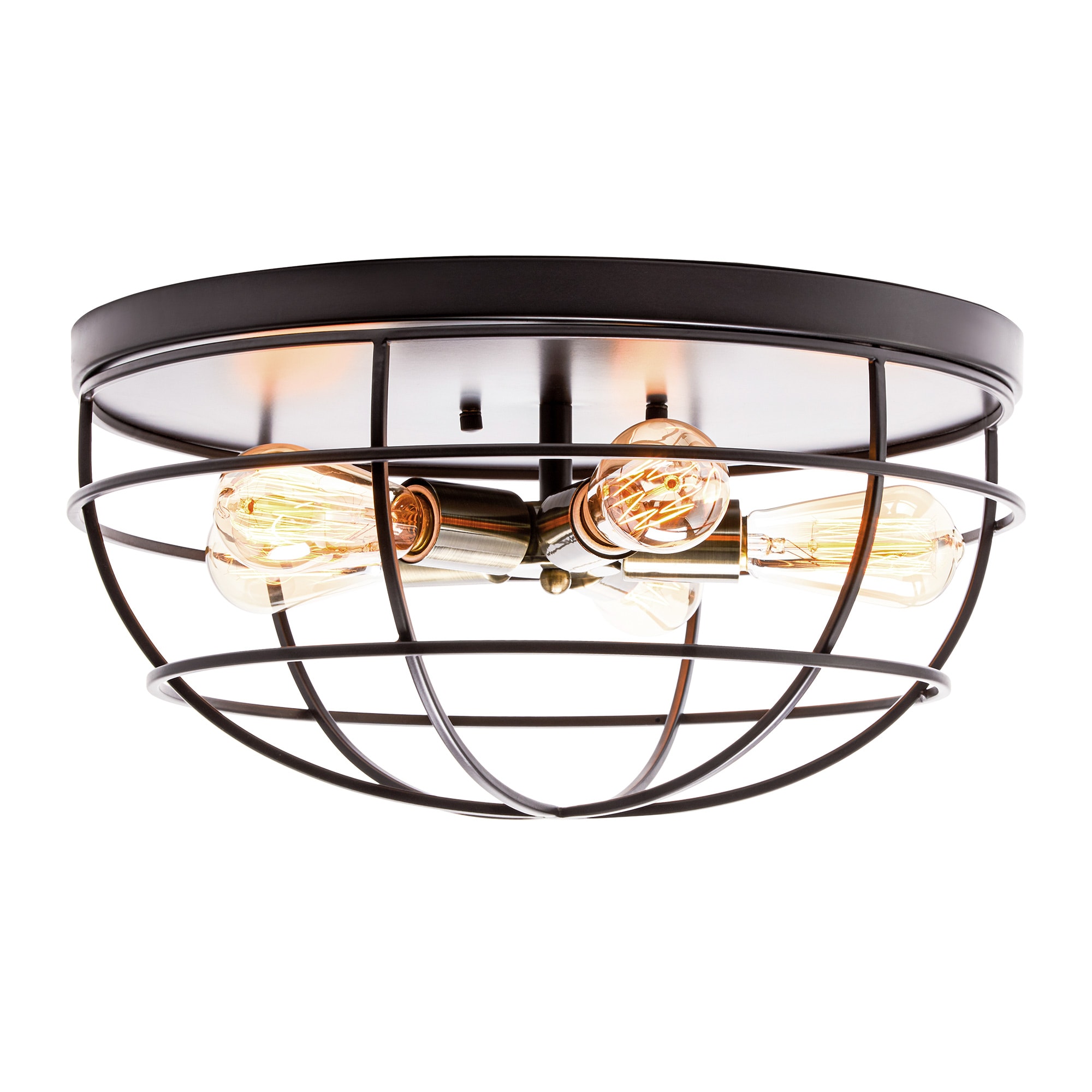 CO-Z 5-Light 17.7-in Bronze Led Flush Mount Light in the Flush Mount ...