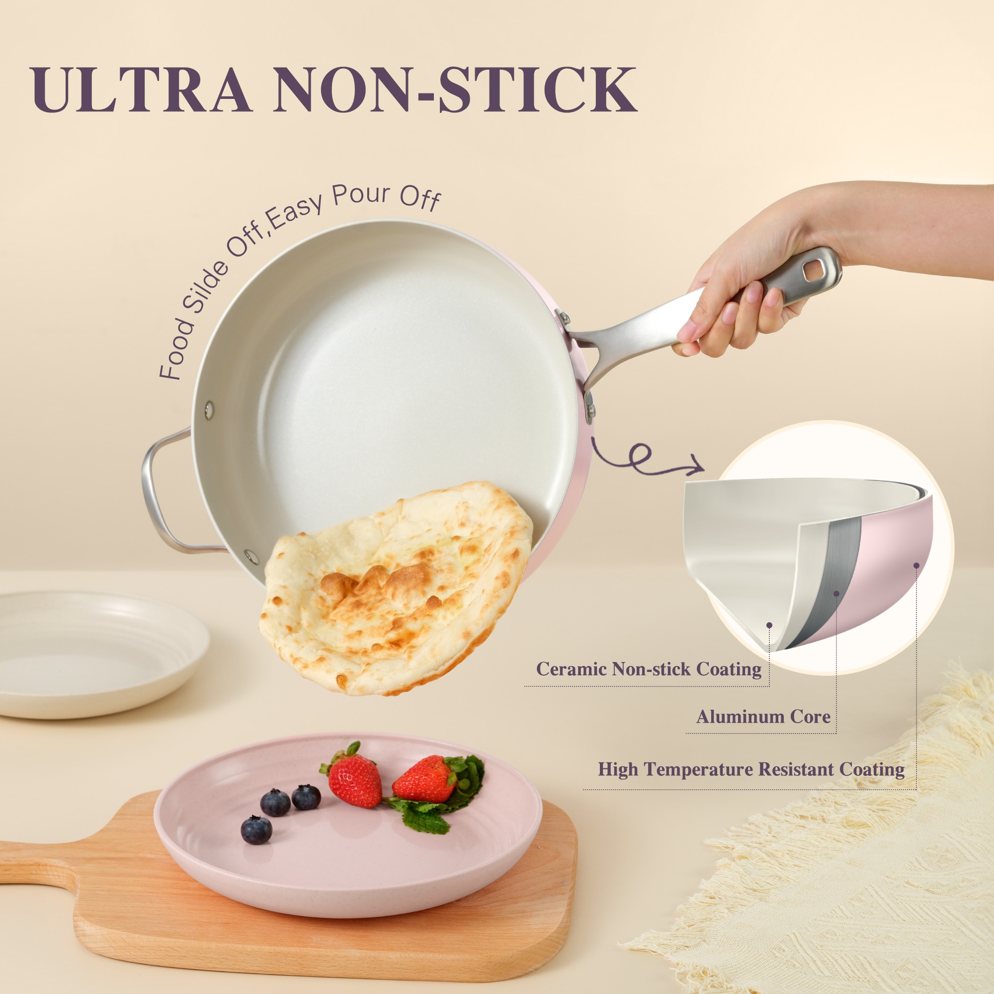LTMATE LSCN0202-A PINK Cooking-Pans-Skillets - View #2