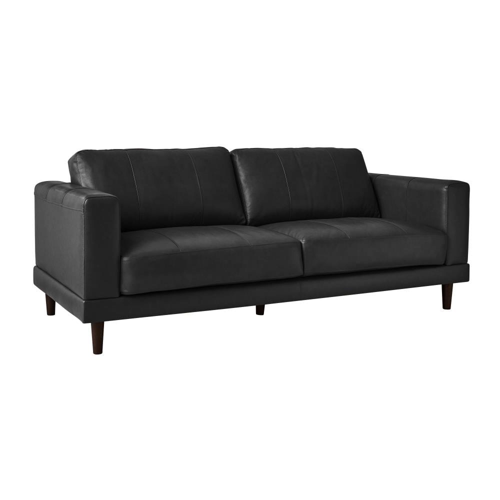 Picket House Furnishings UHT3782300 Hanson 84-in Modern Charcoal Genuine leather Sofa