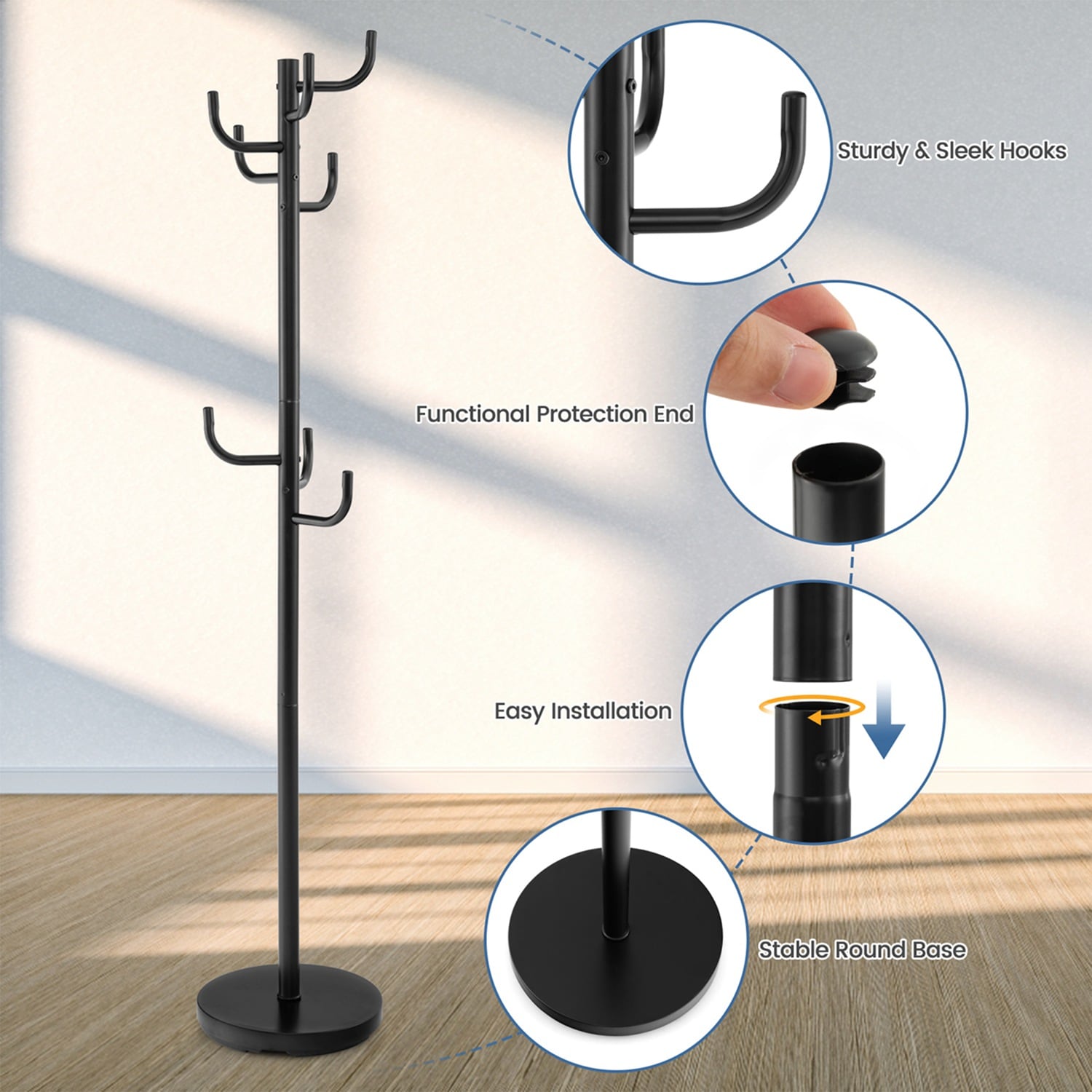 Costway CSHY004456 Coatrack-Stands-Pedestals - View #8