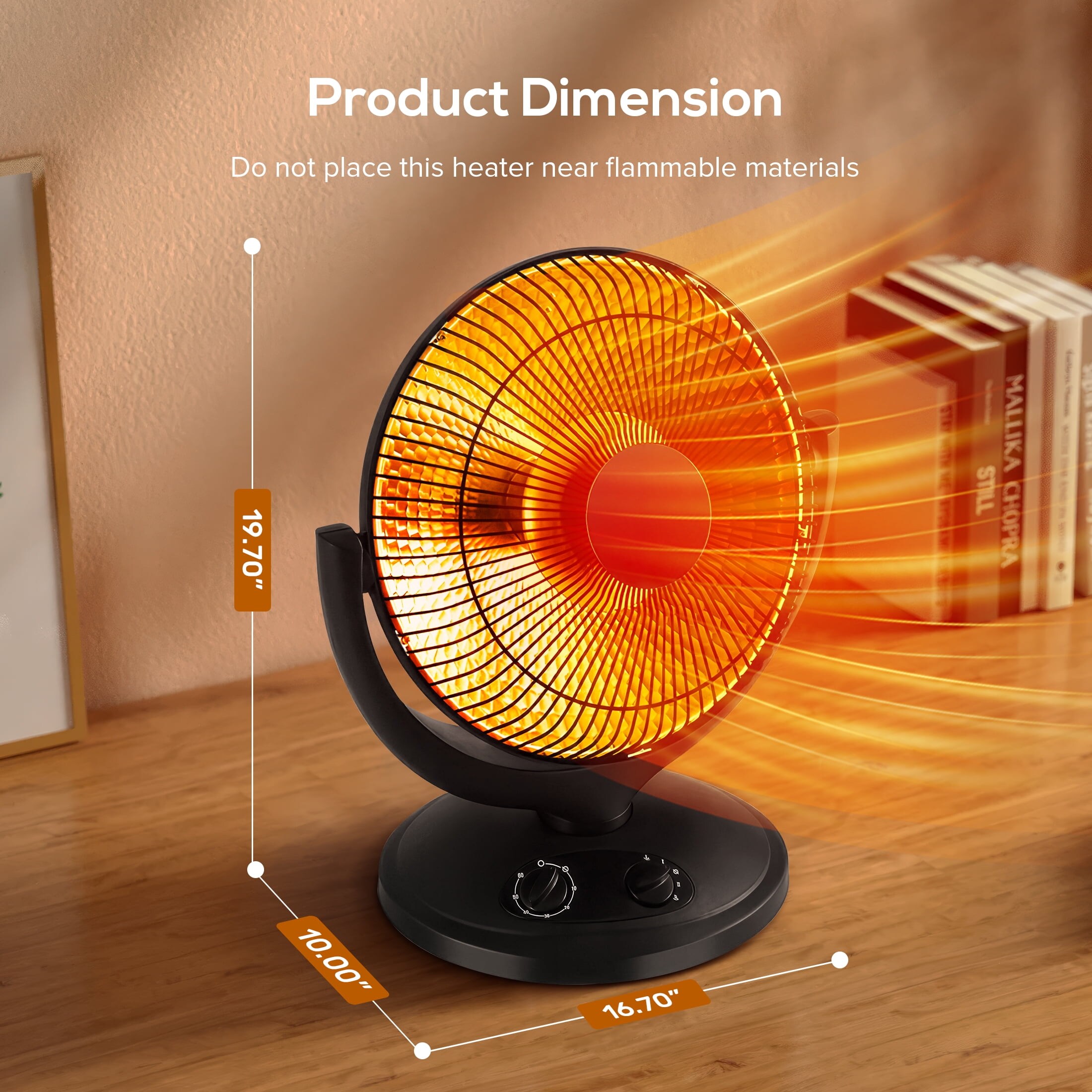 COWSAR LSR5315B Portable-Electric-Heat - View #7