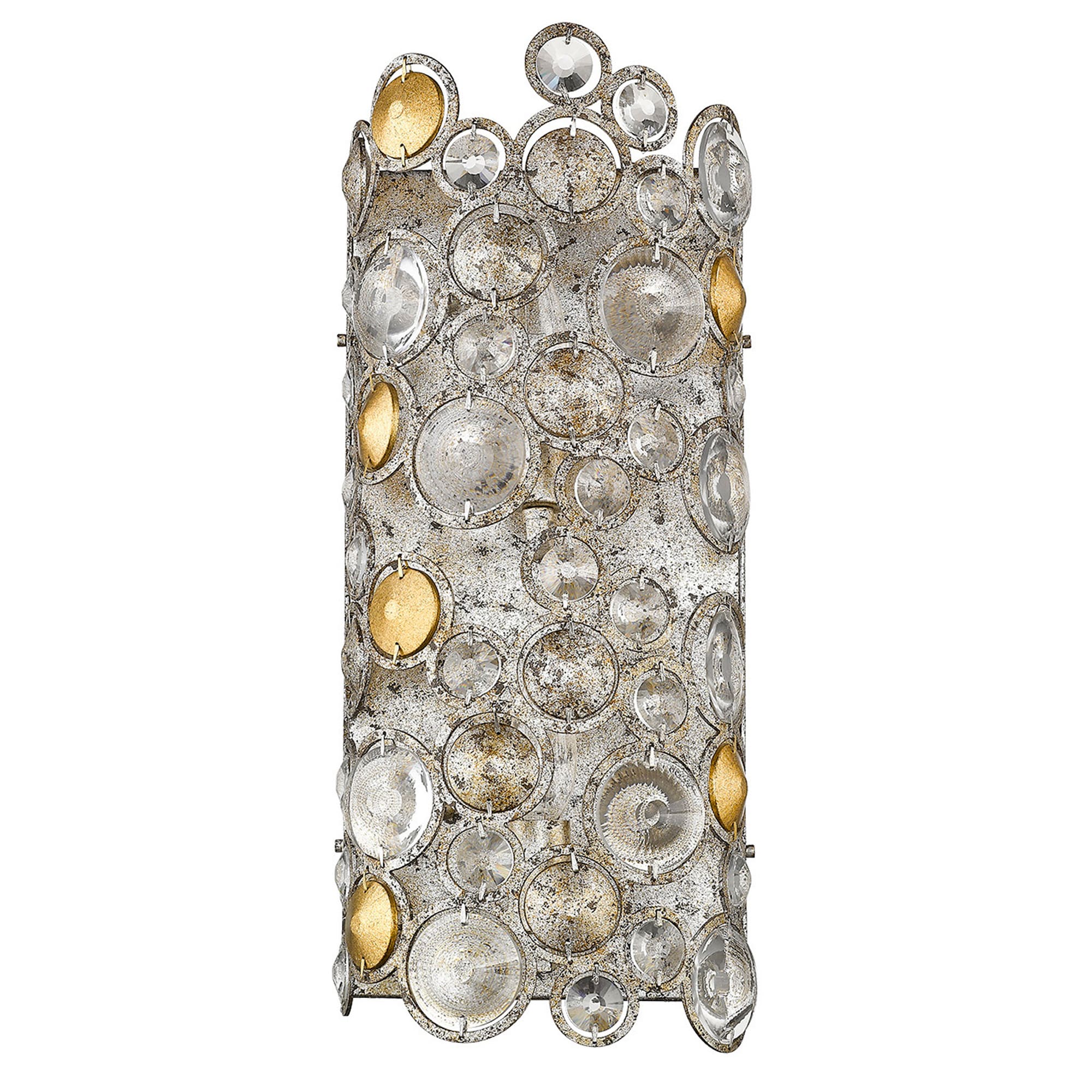 Trend Lighting TW40005ASL Vitozzi 7.5-in W 2 -Light Antique Steel Glam Wall Sconce