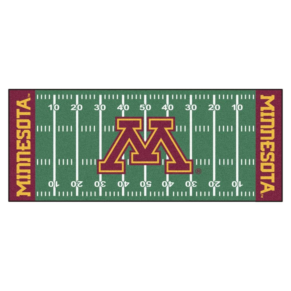 FANMATS 7551 NCAA Field Runner 2 x 6 (ft) Tufted Nylon Green Rectangular Indoor Runner rug