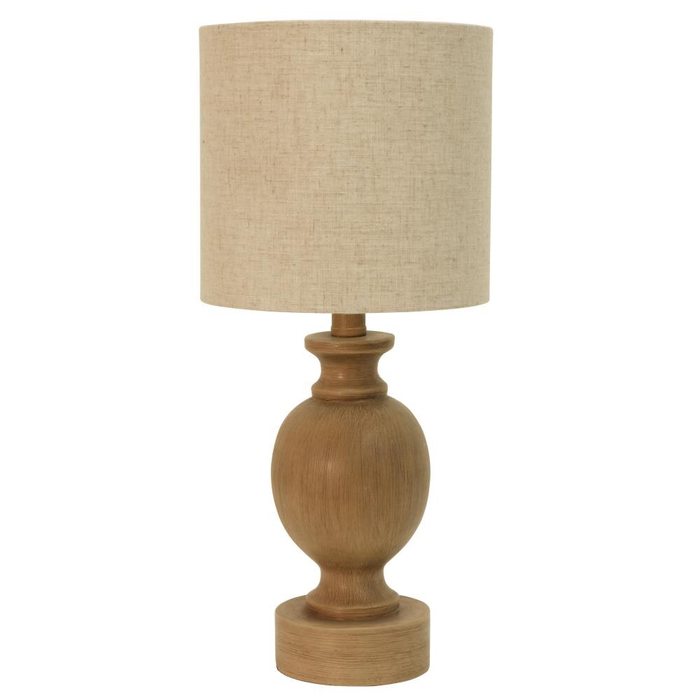 Decor Therapy TL18882 19.25-in Antebellum Rotary Socket Table Lamp with Linen Shade