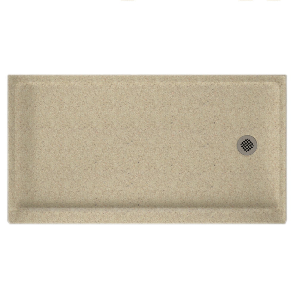 SWAN SR03260RM.122 32-in W x 60-in L Prairie Rectangle Shower pan base with 3.31-in H Threshold (Right Drain)