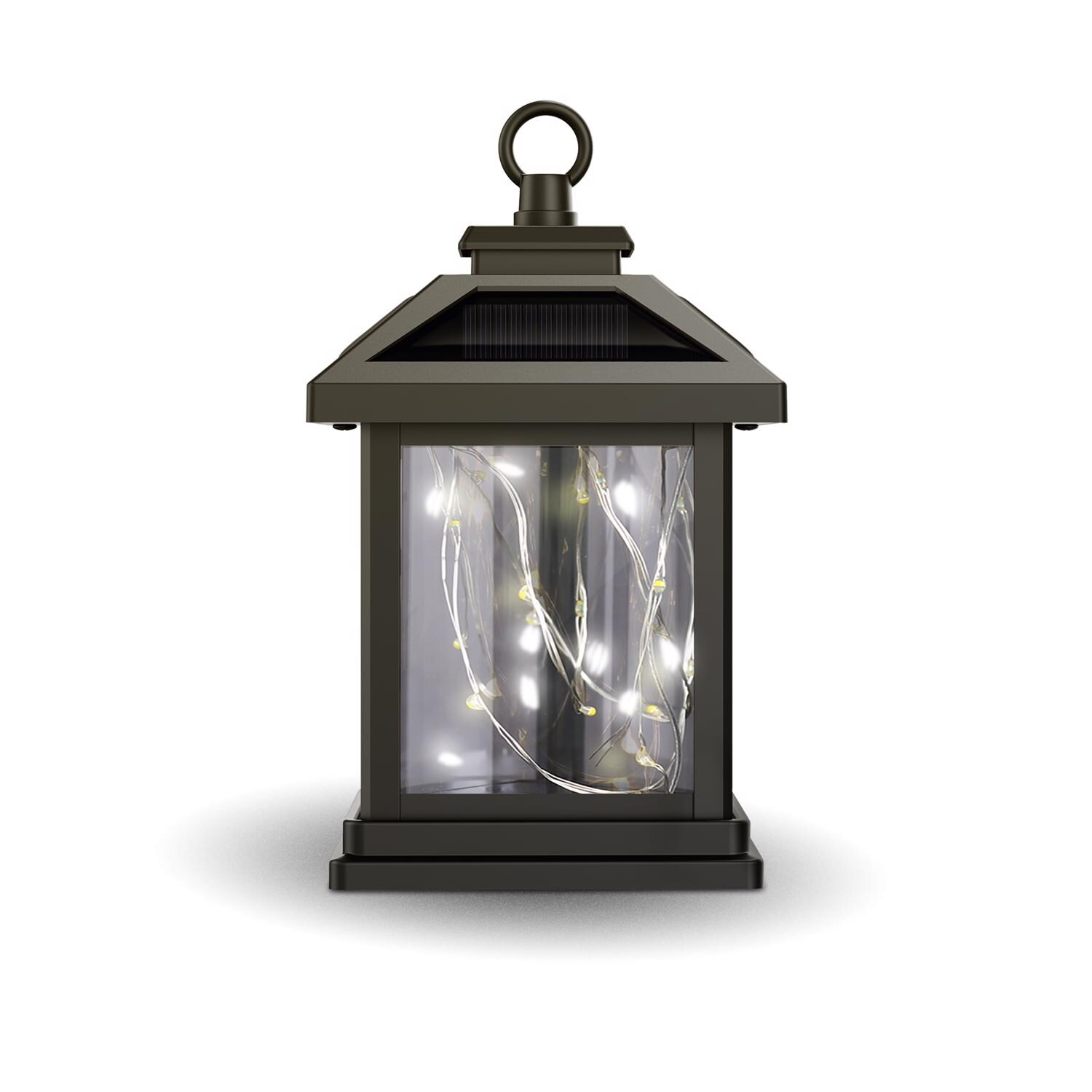Feit Electric Solar Fixtures 7 in. Solar Power Metal Square Bronze ...
